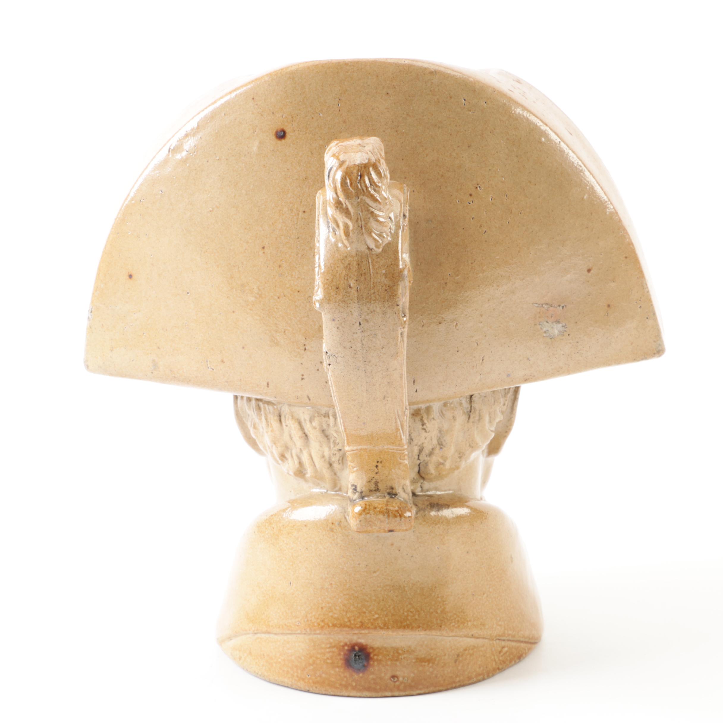 Antique Stephen Green Lambeth Pottery Napoleon Bonaparte Stoneware