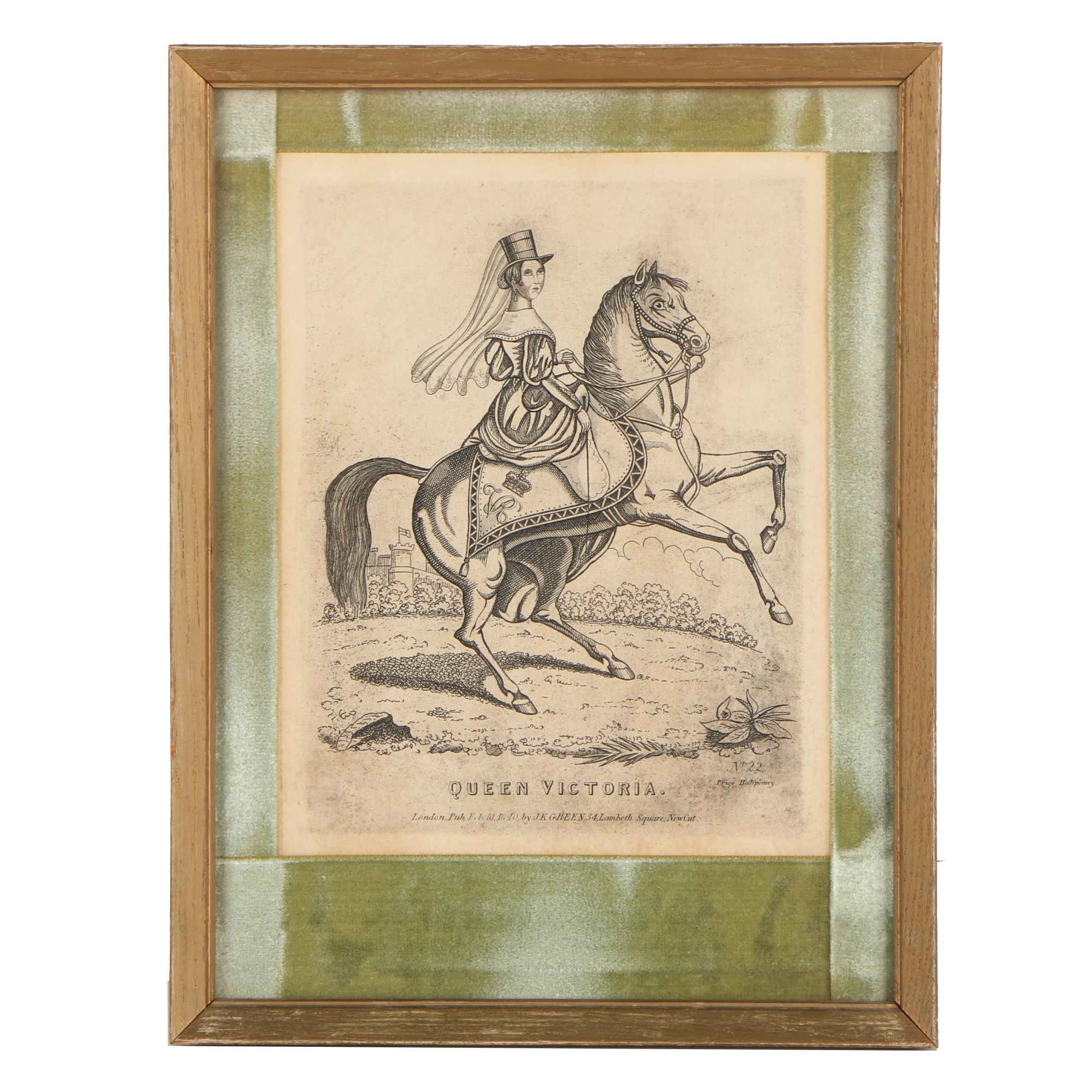 Restrike Etching "Queen Victoria" EBTH