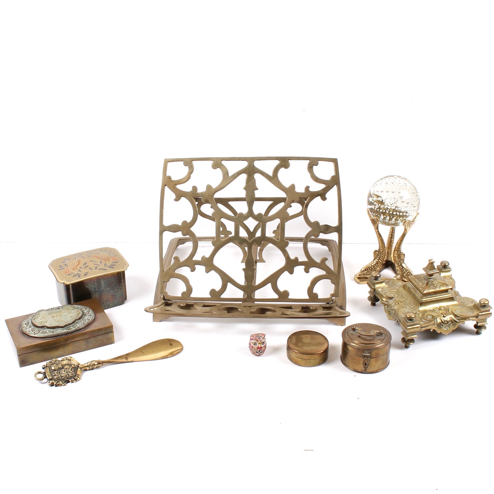 Vintage Brass Desk Accessories EBTH
