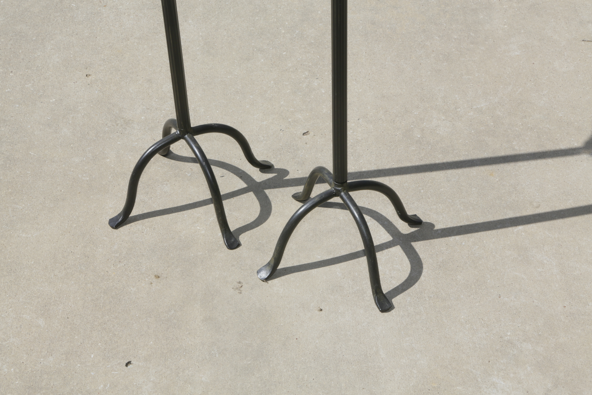 Black Wrought Metal FloorStanding Pillar Candle Holders EBTH