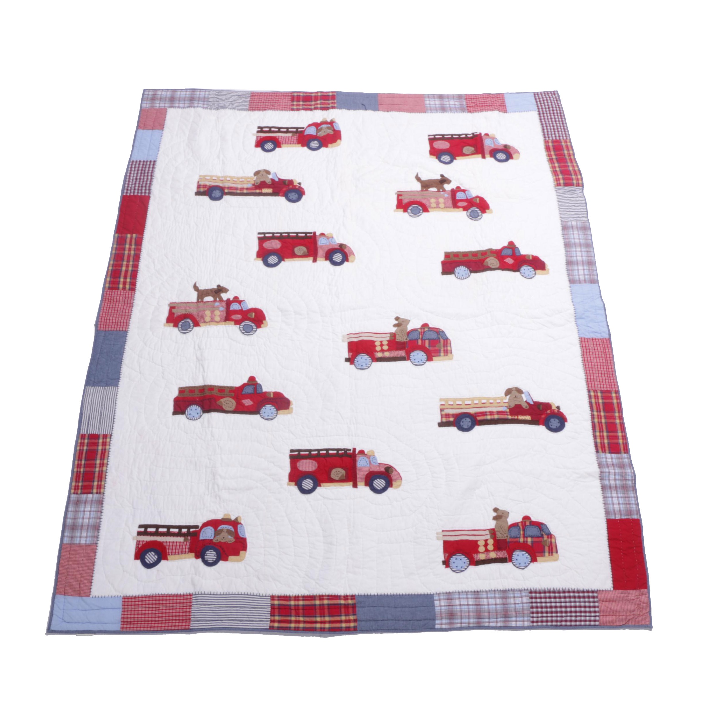 Pottery Barn Kids Fire Engine Quilts Ebth