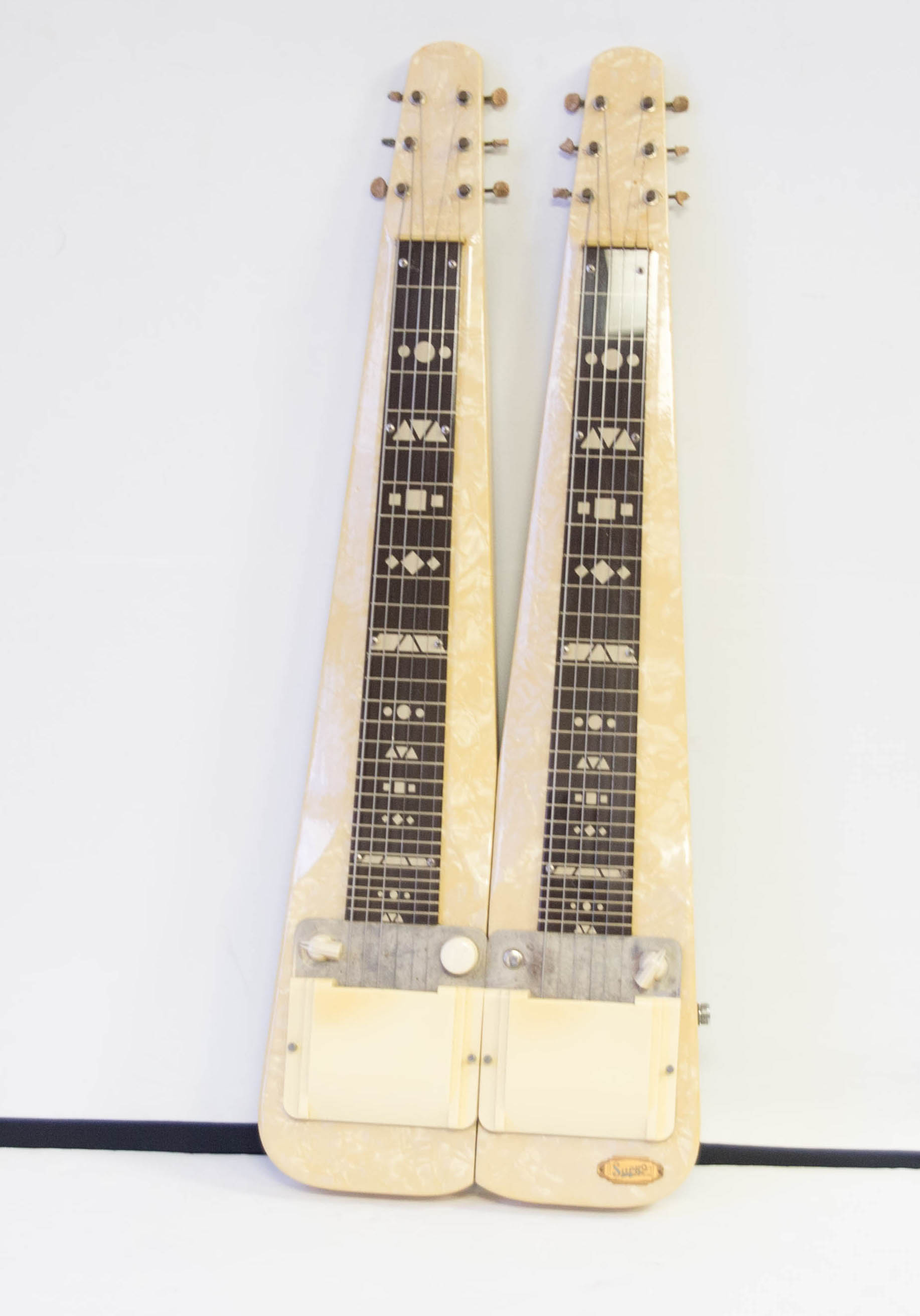 C. 1950s/60s National Supro Double Neck Lap Steel Guitar and Case EBTH
