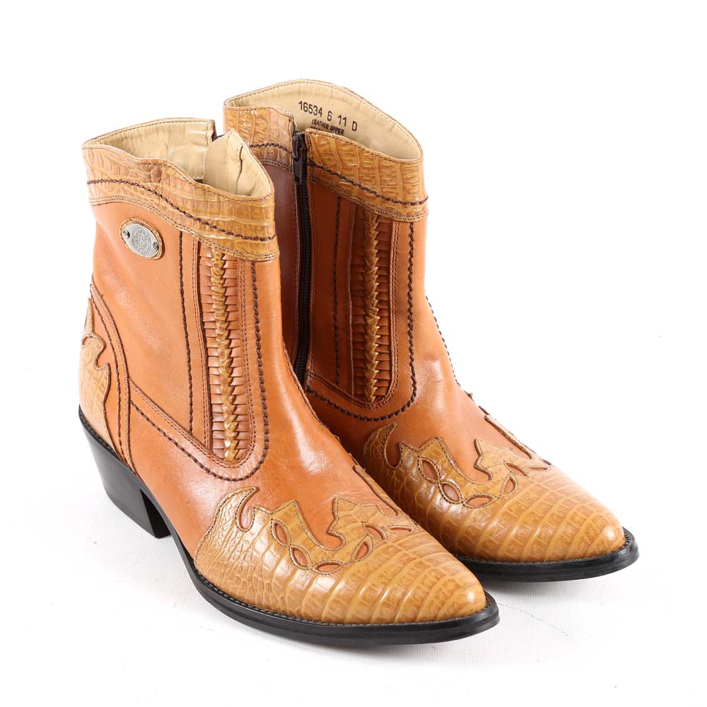 Men�s Donato Marrone Leather Cowboy Boots EBTH