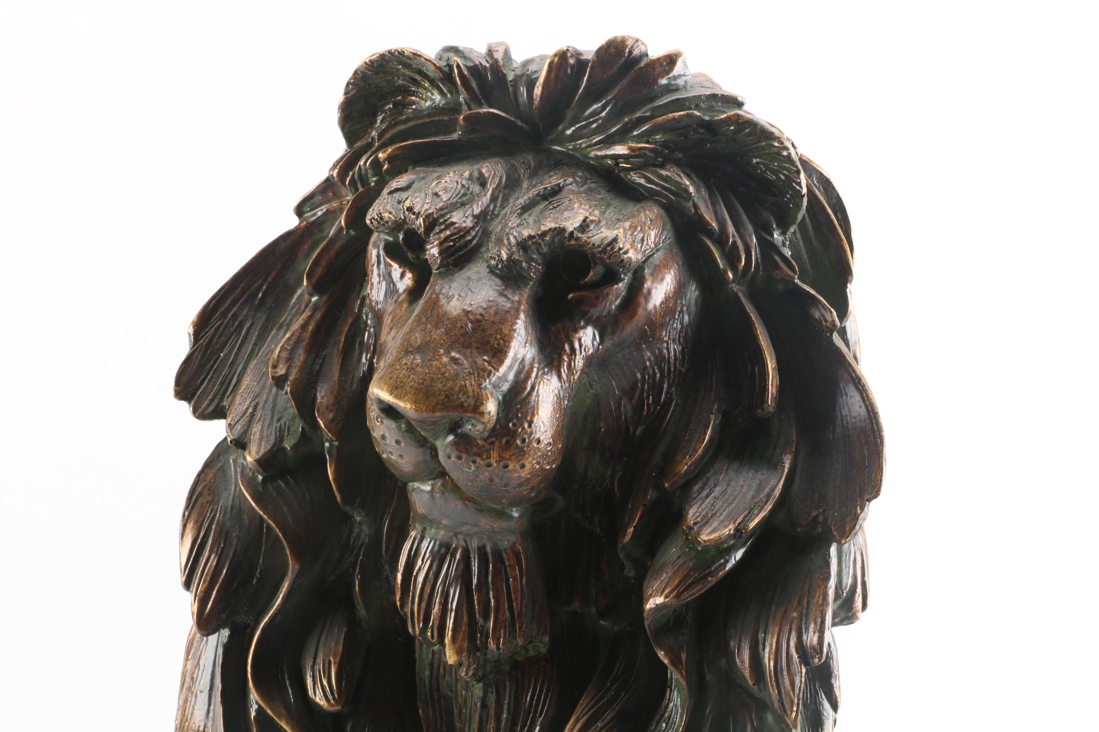 Cast Resin Lion Statue EBTH