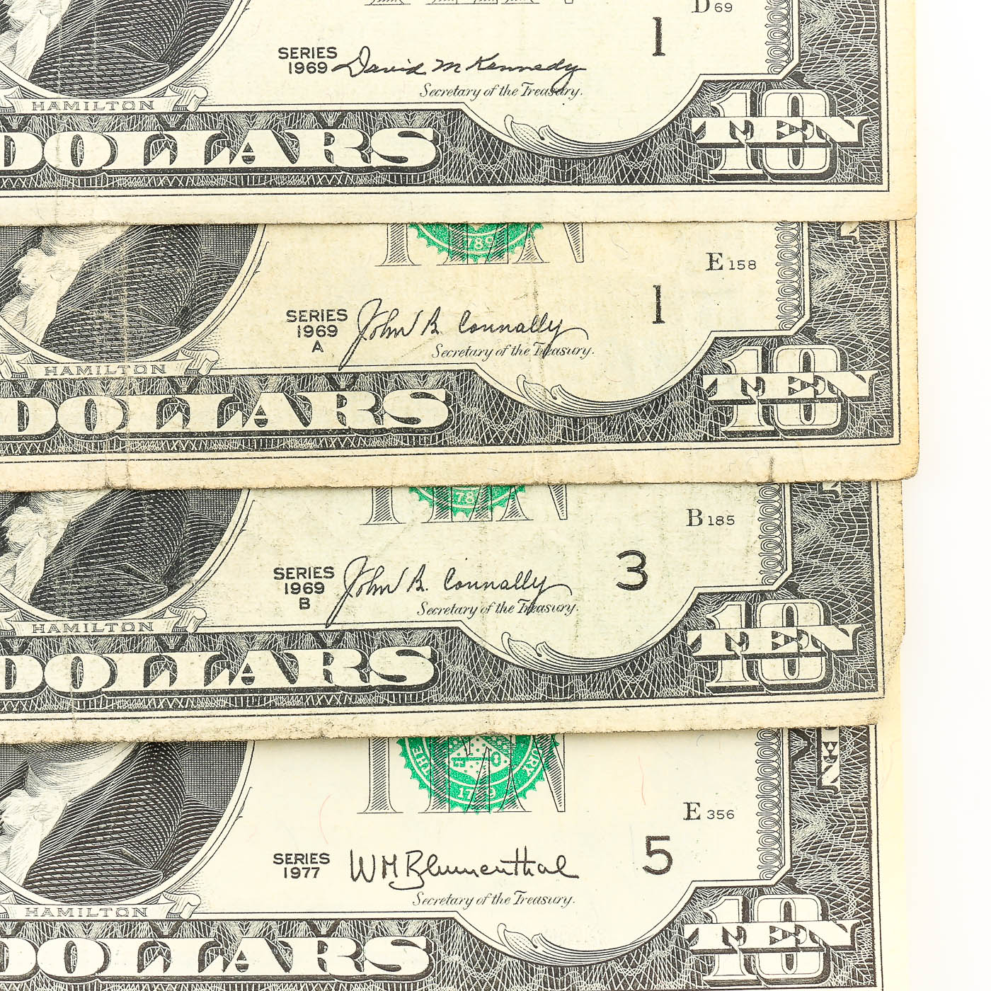 Group of Eight U.S. $10 Federal Reserve Notes | EBTH