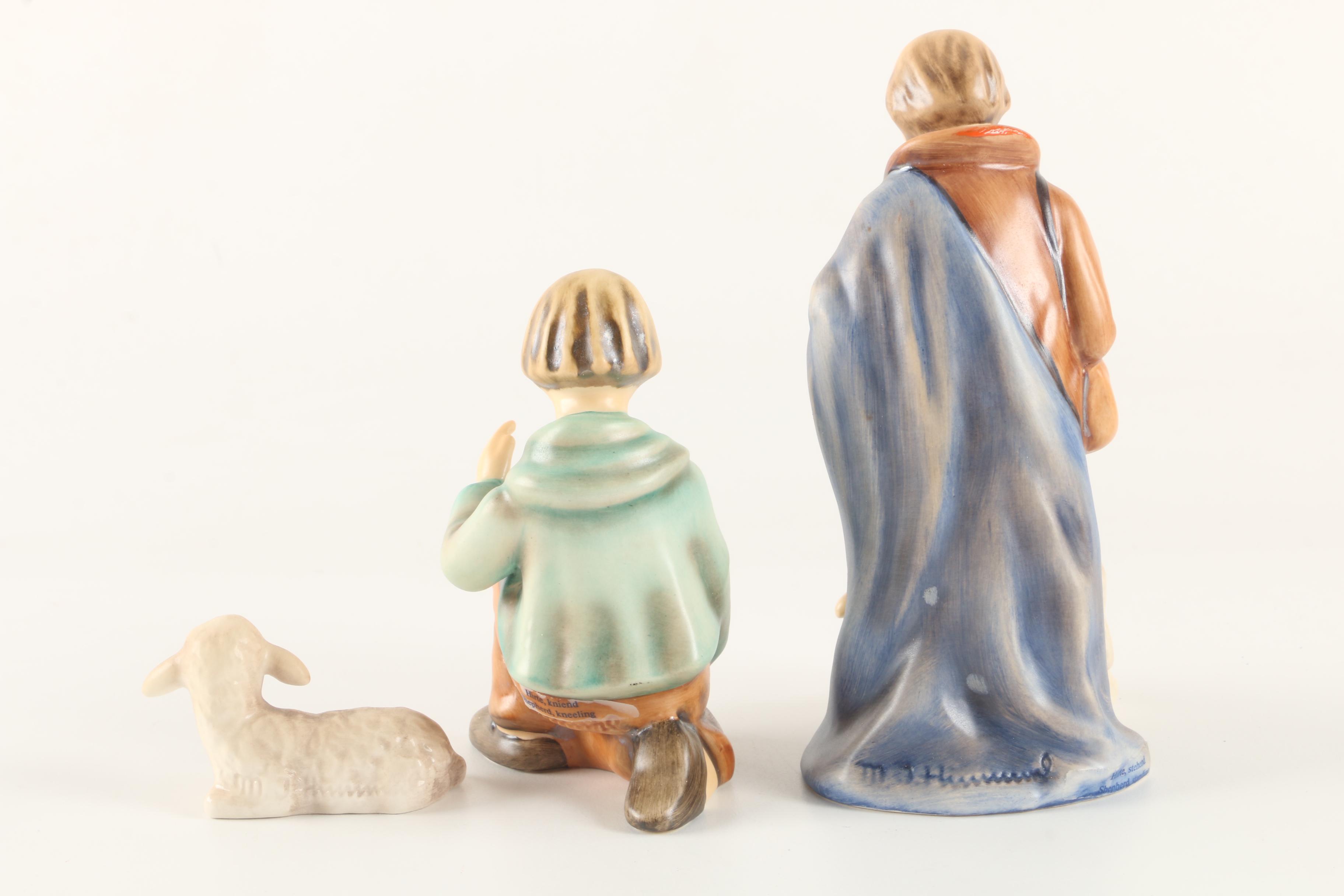 Goebel Hummel Nativity Figurines Including a Shepherds and Lamb EBTH