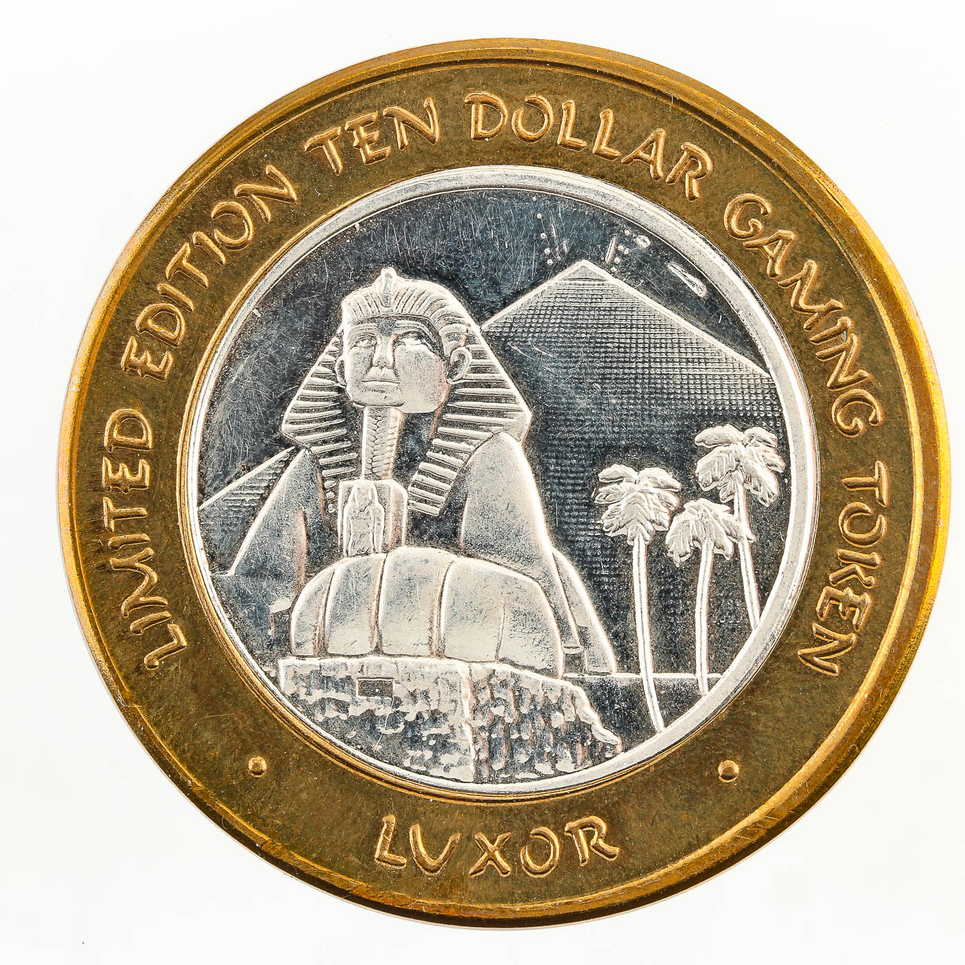Limited Edition Ten Dollar Gaming Token From The Luxor Casino in Las