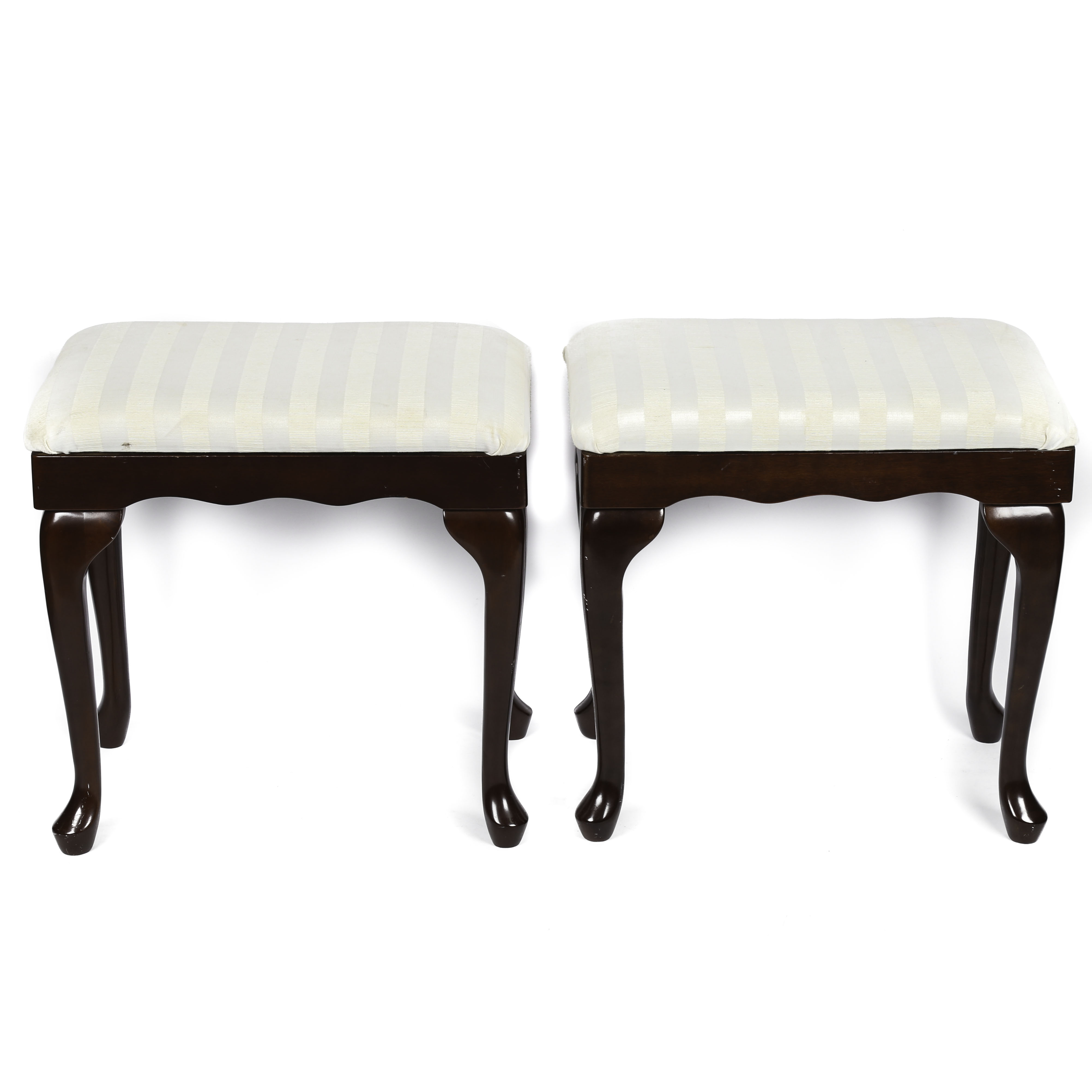 Queen Anne Style Vanity Benches by The Bombay Company EBTH