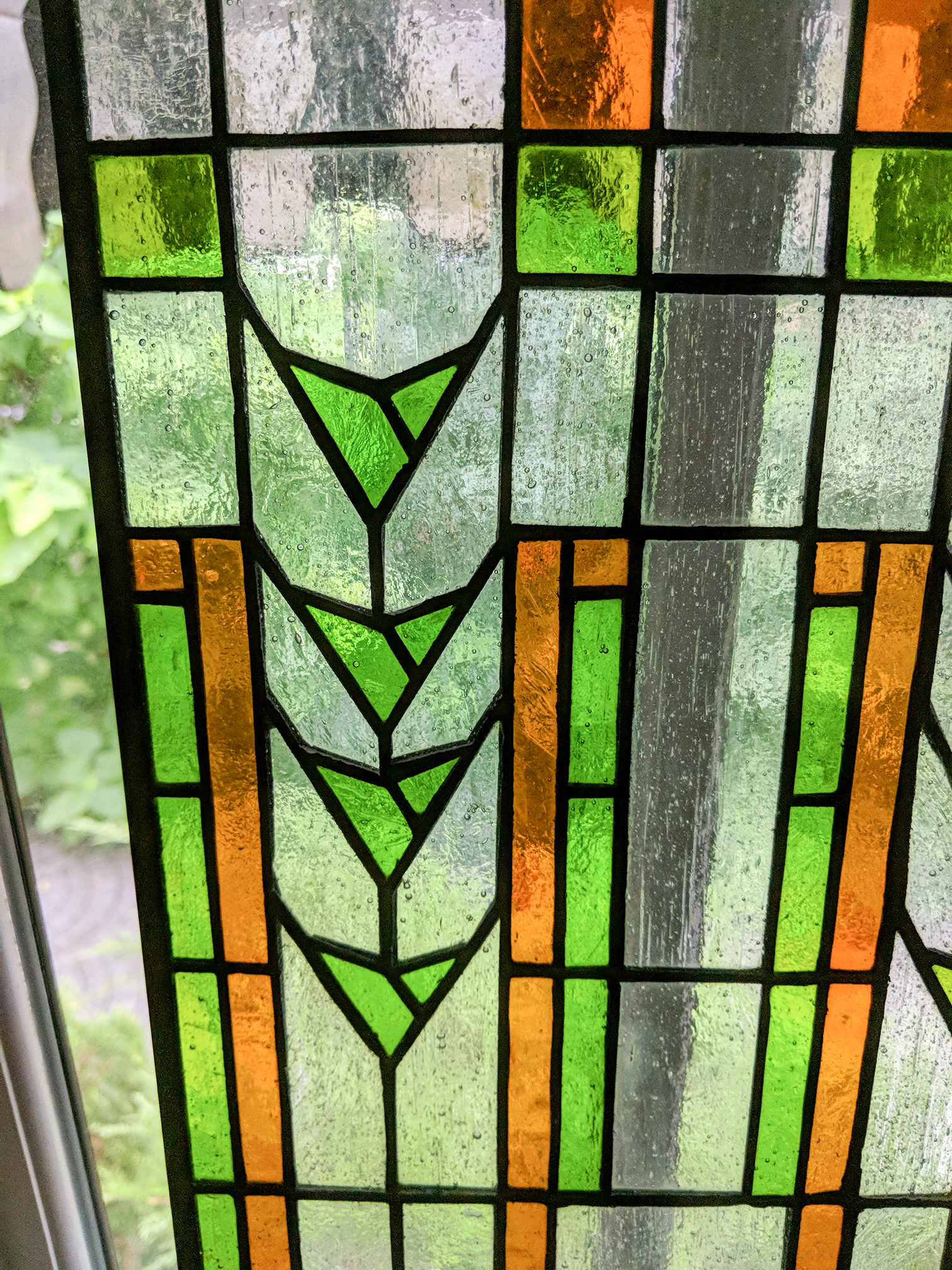 Frank Lloyd Wright Reproduction Stained Glass Panel EBTH   IMG 20180621 123929 