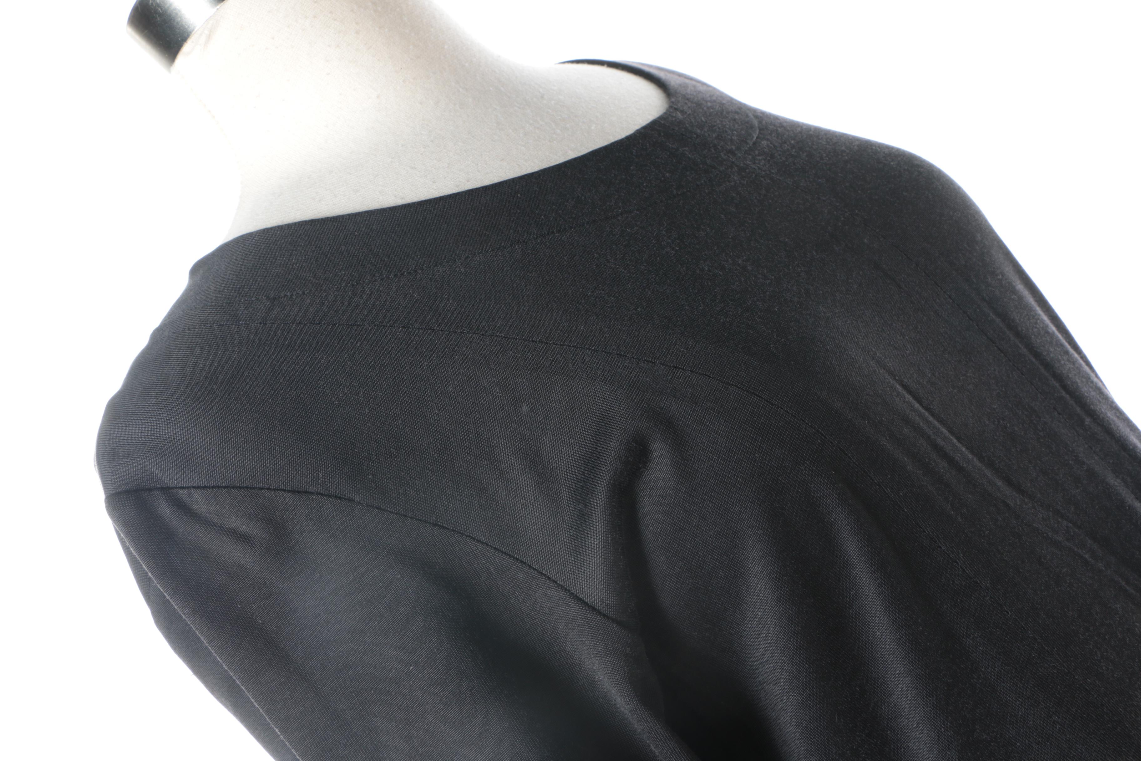 Cardigan Vintage Hino & Malee à Manches Longues - Gris Foncé, Un Bouton - Occasion Très Bon état