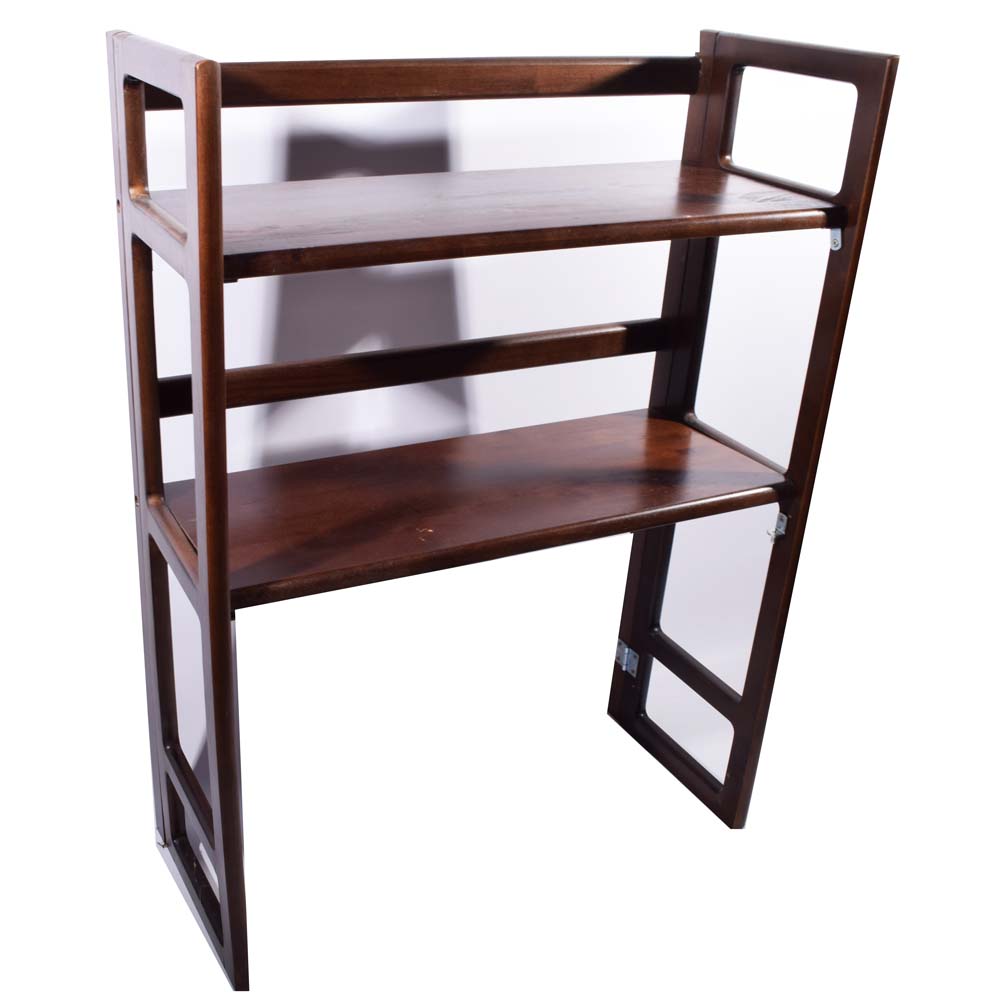 Wood Stackable Folding Bookshelf Ebth
