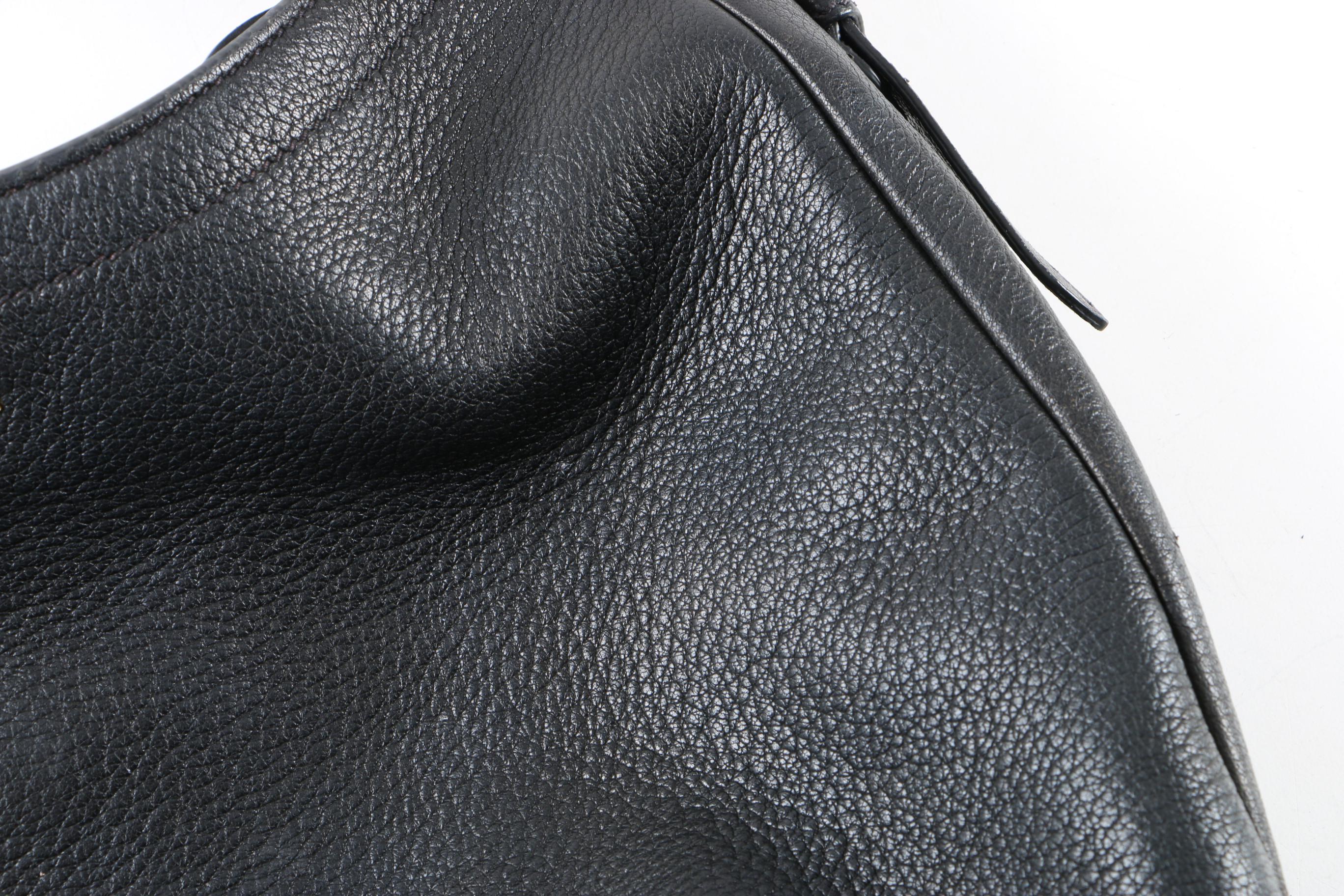 Prada Black Deerskin Leather Hobo Bag EBTH