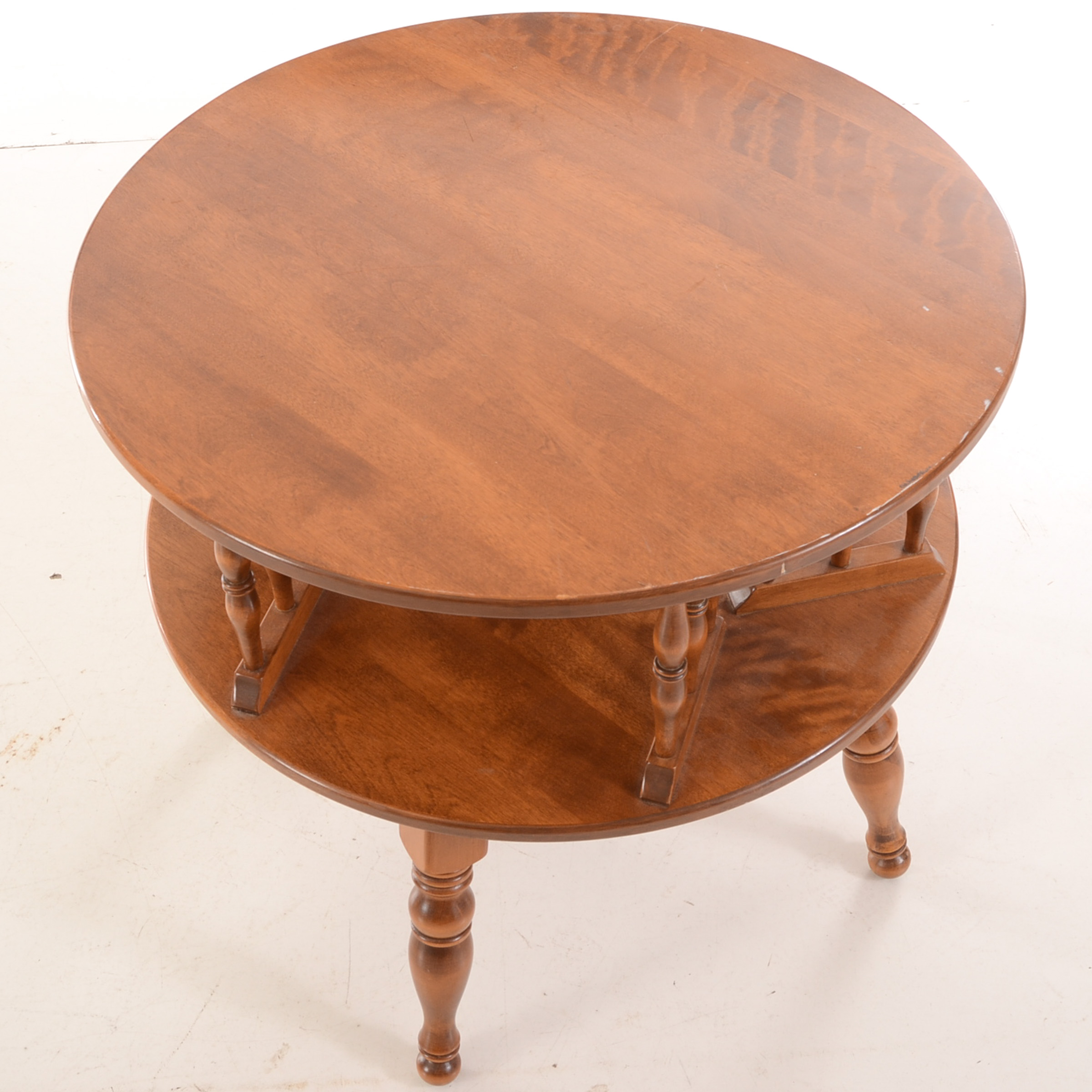 Vintage Ethan Allen Lazy Susan Table EBTH