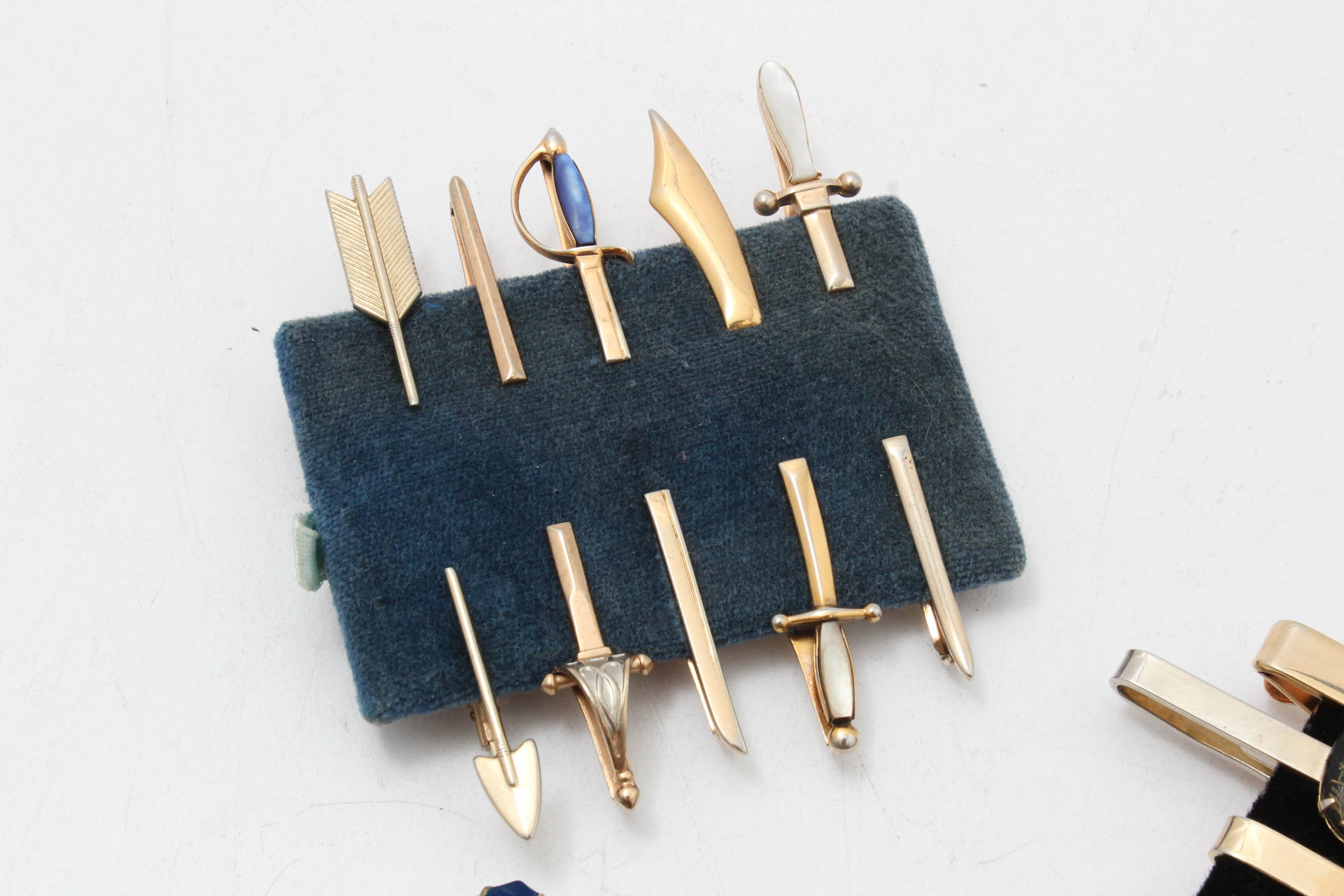 Collection of Vintage Tie Bars Including Swank EBTH