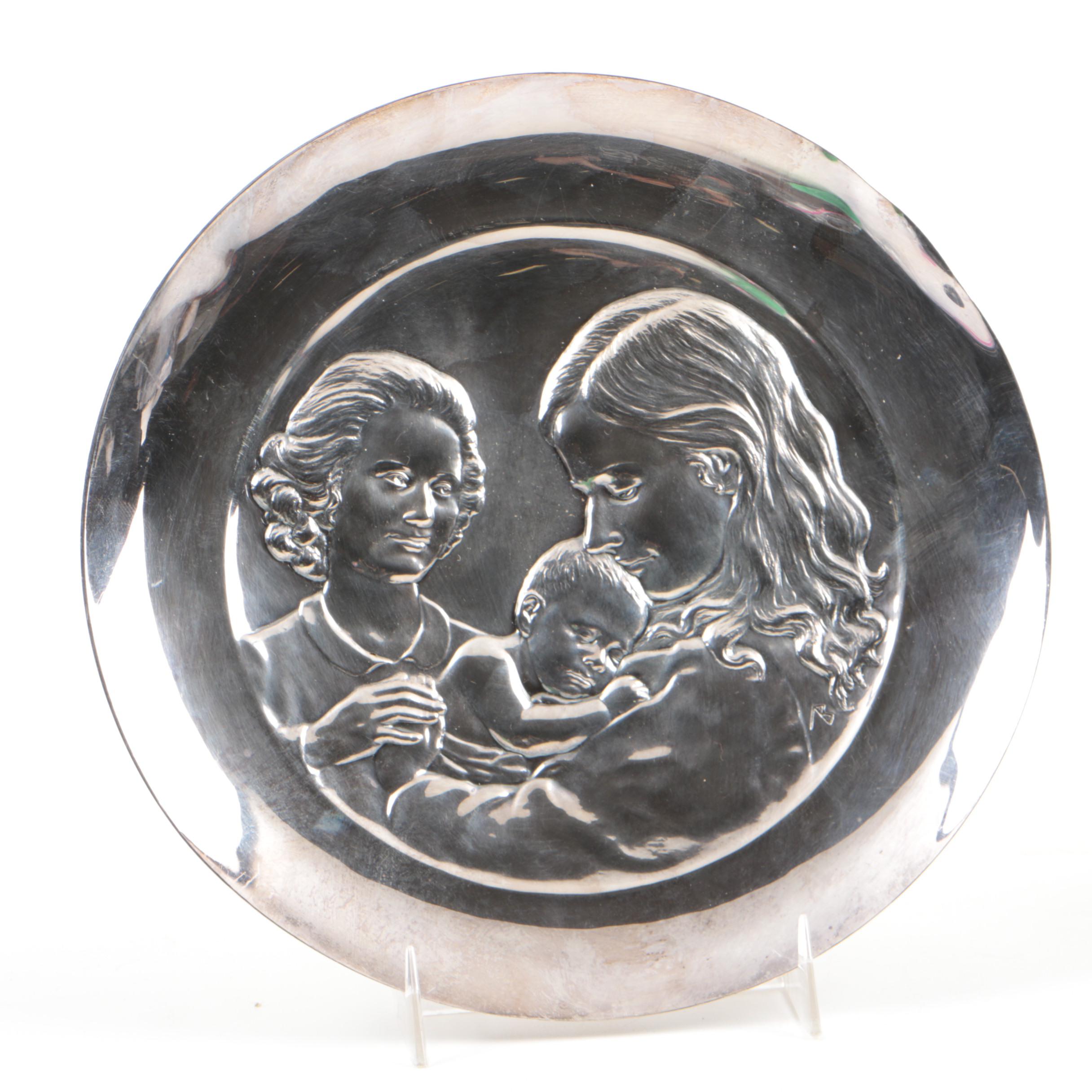 Pair of Hamilton Mint .999 Fine Silver Collector's Plates, Circa 1970