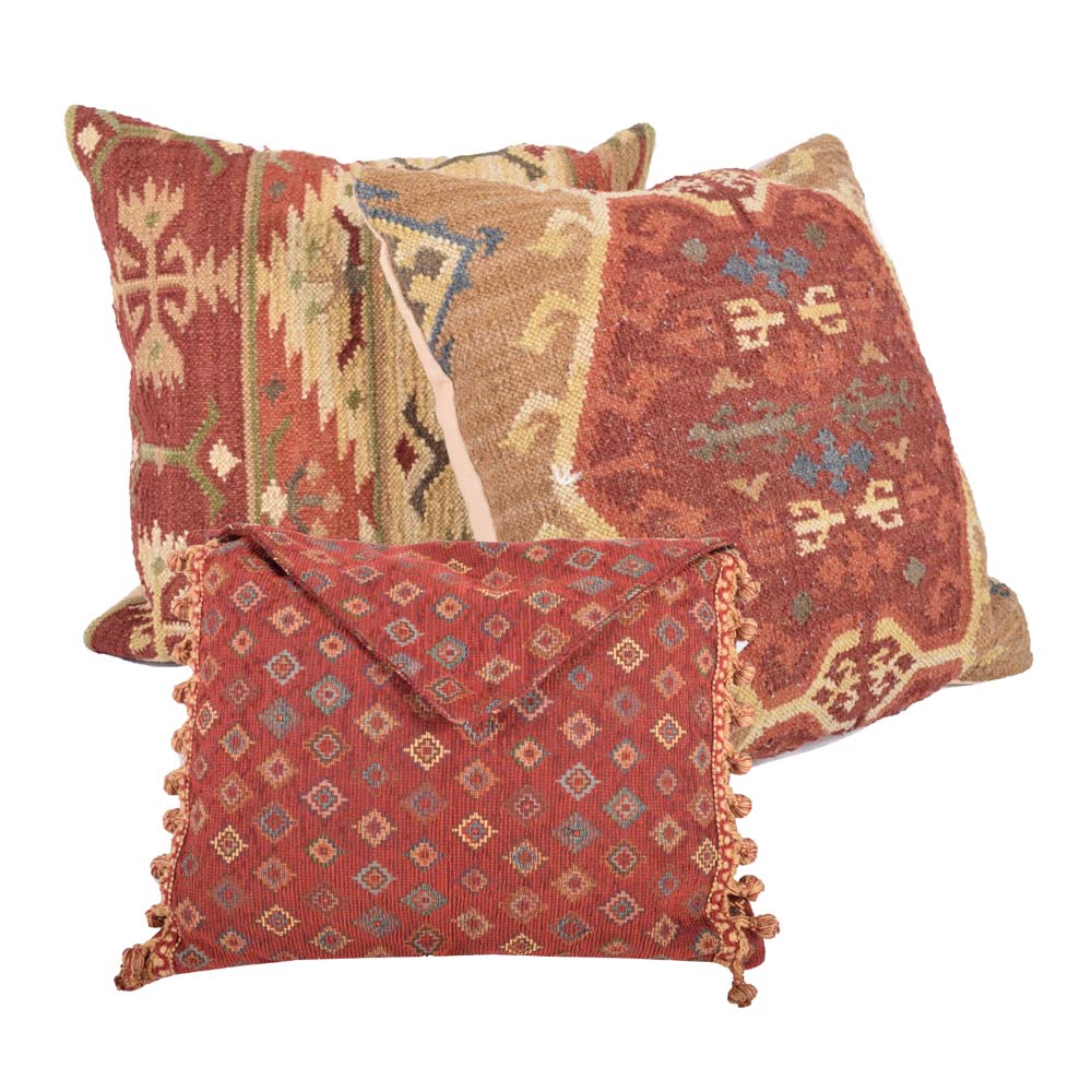 Pottery Barn Kilim Throw Pillows Ebth
