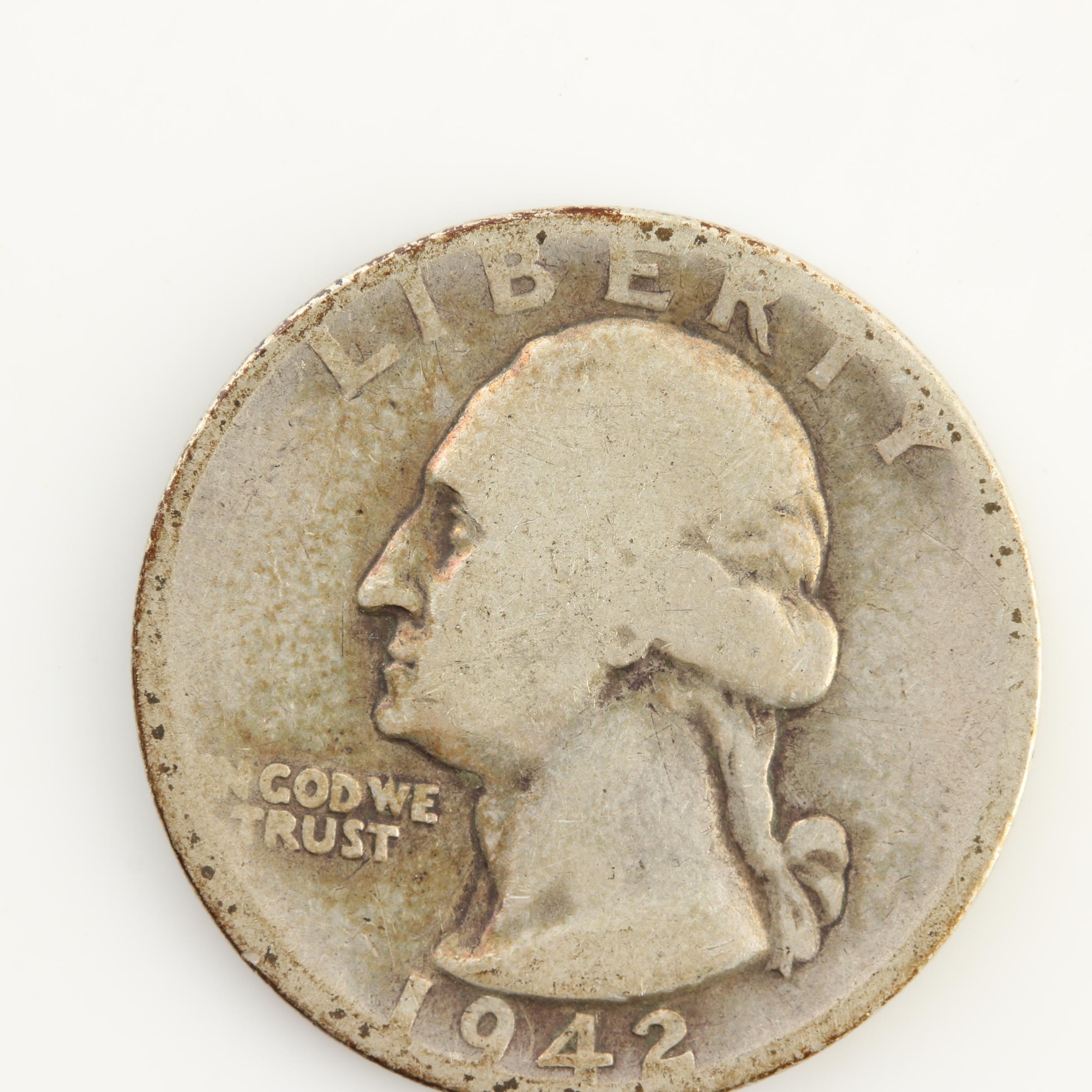 Roll of Forty Vintage Washington Silver Quarters EBTH