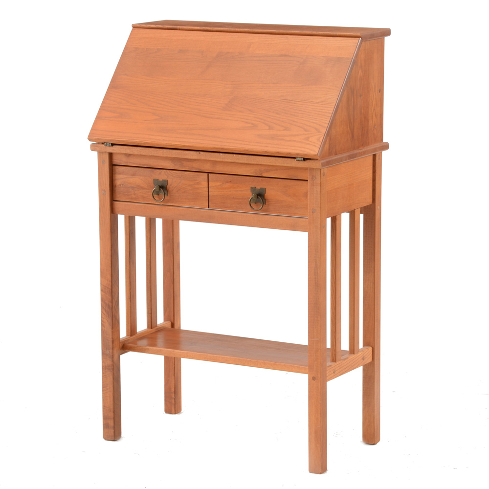 Mission Style Slant Top Writing Desk Ebth