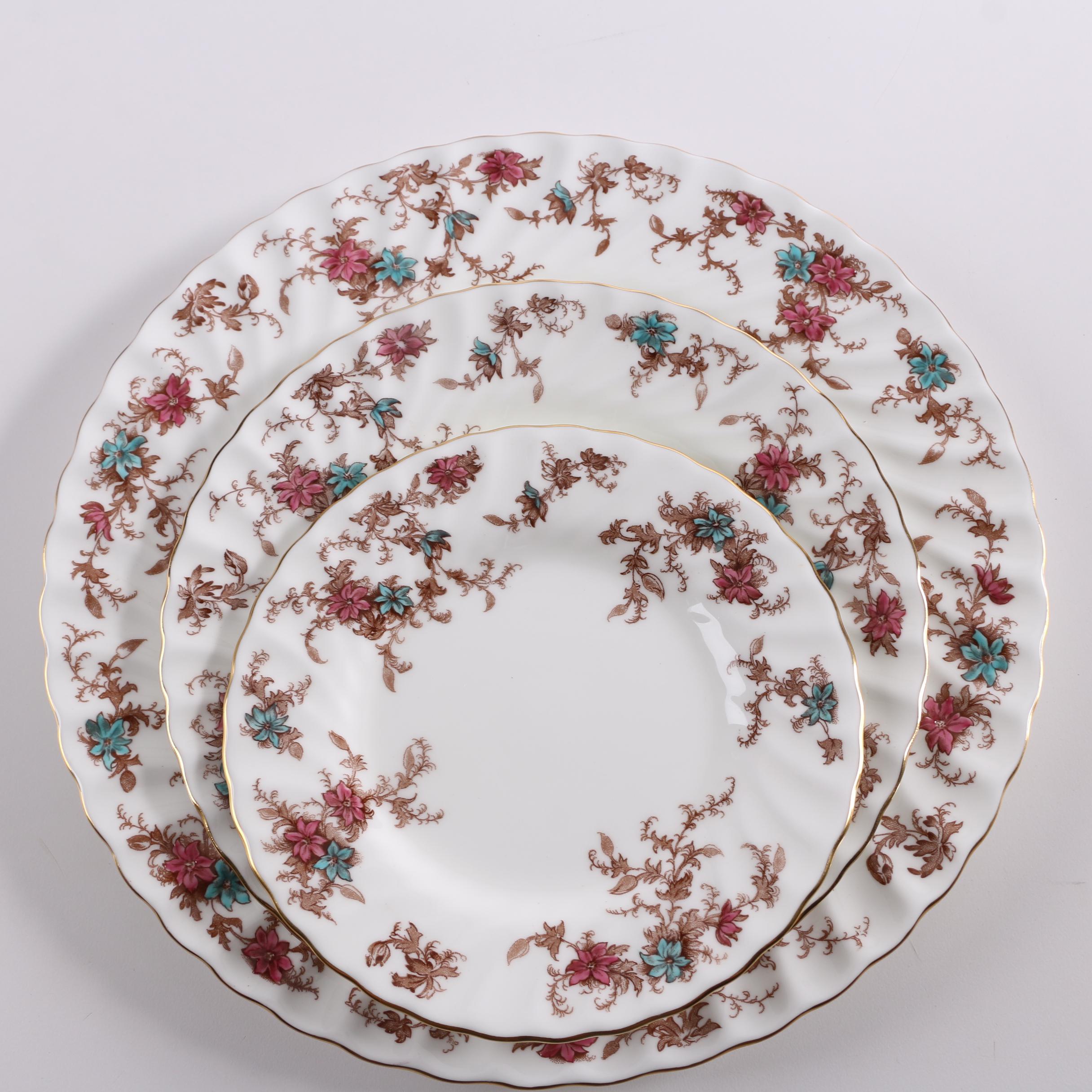 Minton "Ancestral" Bone China Dinnerware Set for Twelve EBTH