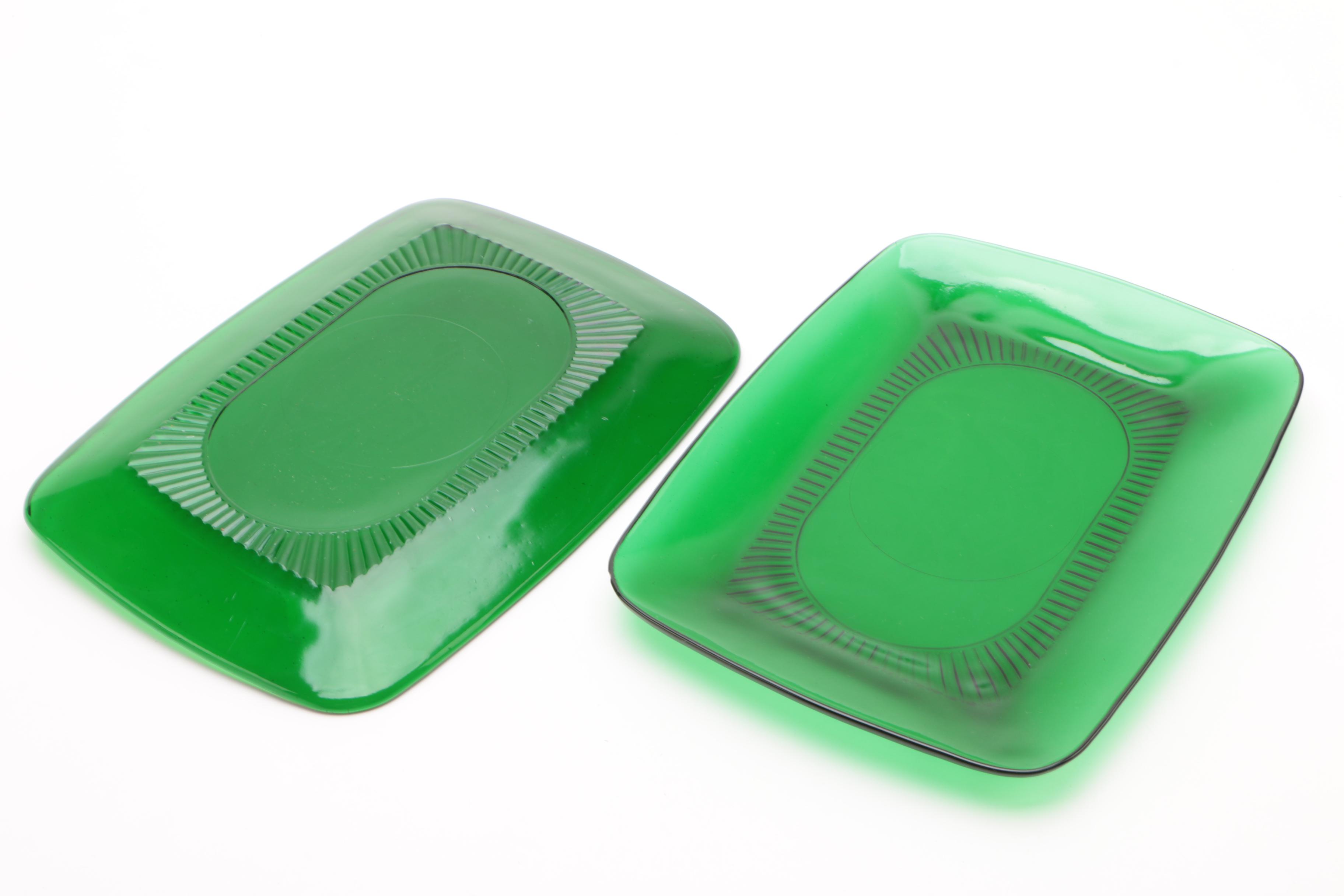 Anchor Hocking "Charm Forest Green" Glass Dinnerware Circa 19501954 EBTH