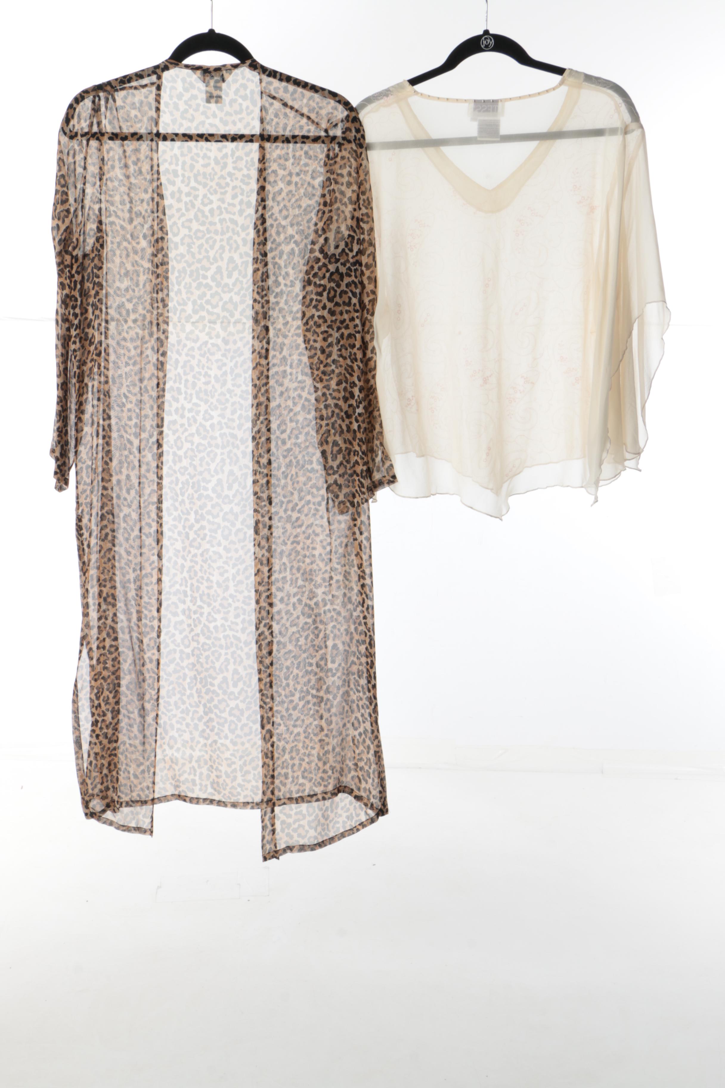 Women's Sheer Silk Tops and Duster EBTH