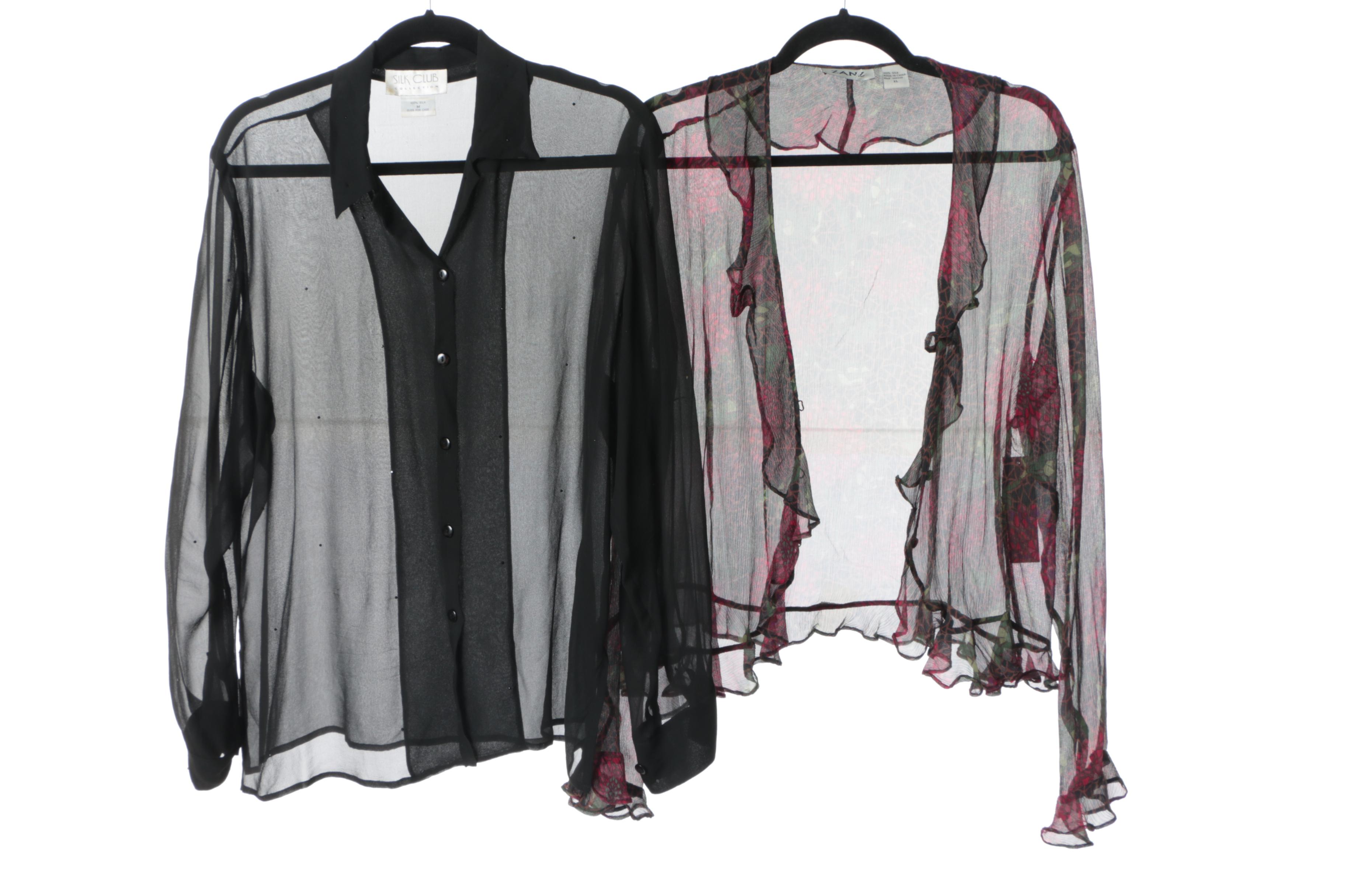 Women's Sheer Silk Tops and Duster EBTH