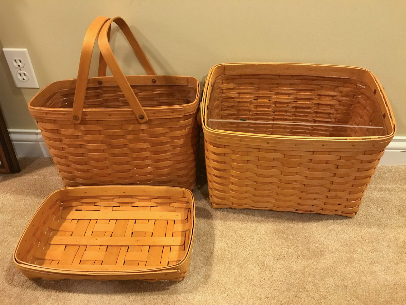 Large Collection of "Classic" Longaberger Baskets with Royce Craft