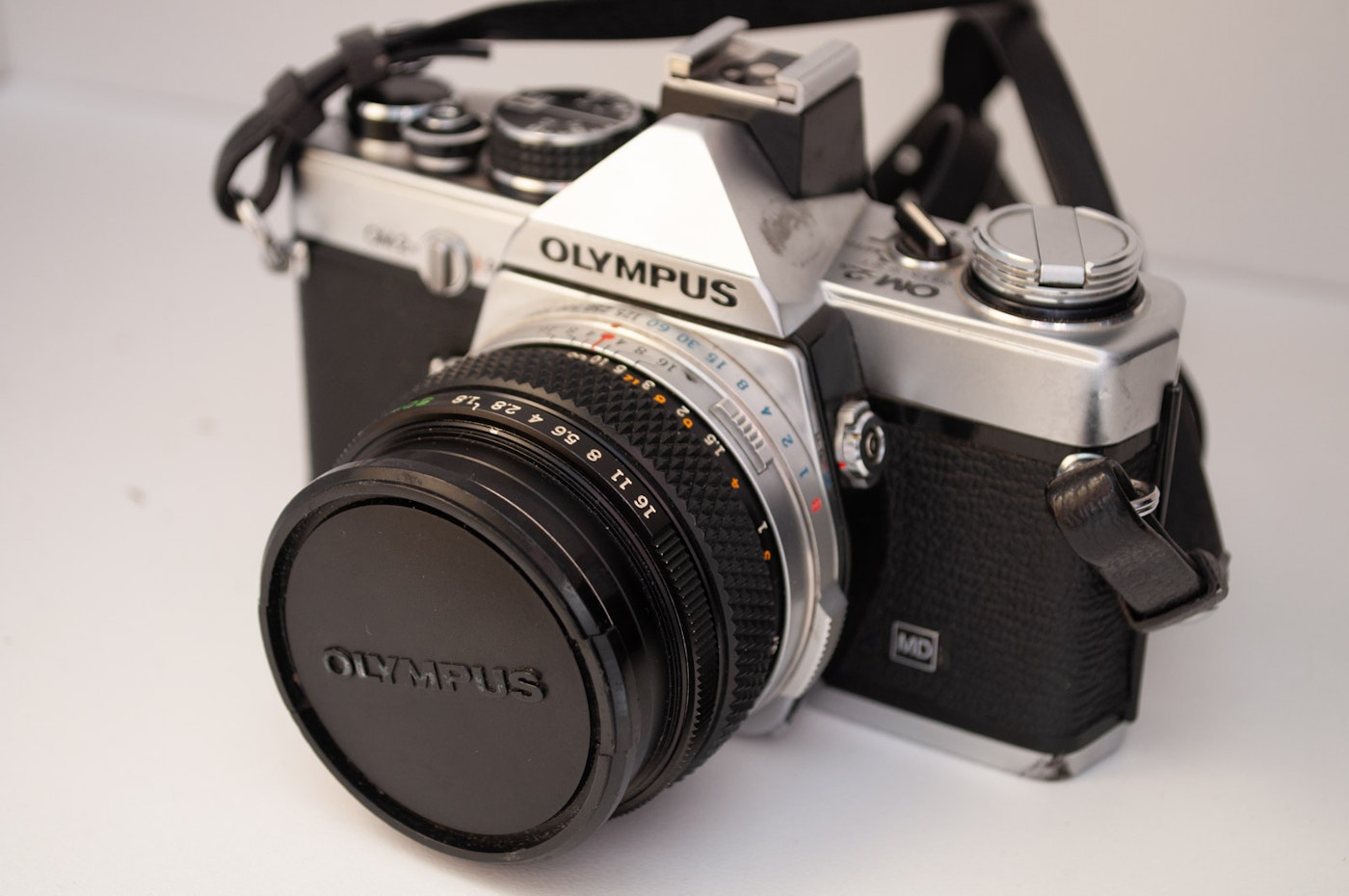 Olympus OM-2 Camera with Lenses and Beseler BagNeed Help?