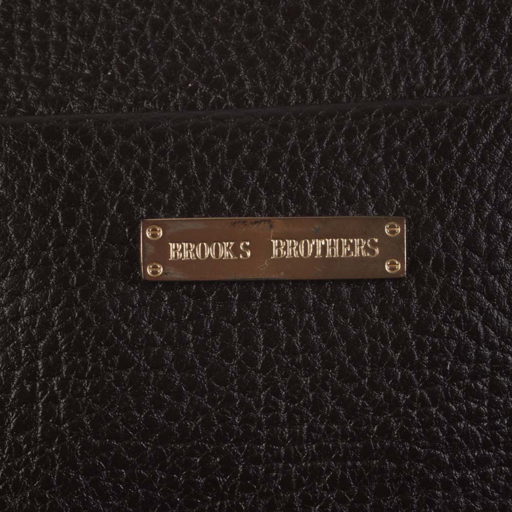 Brooks Brothers Brown Pebbled Leather Rolling Duffel Bag EBTH