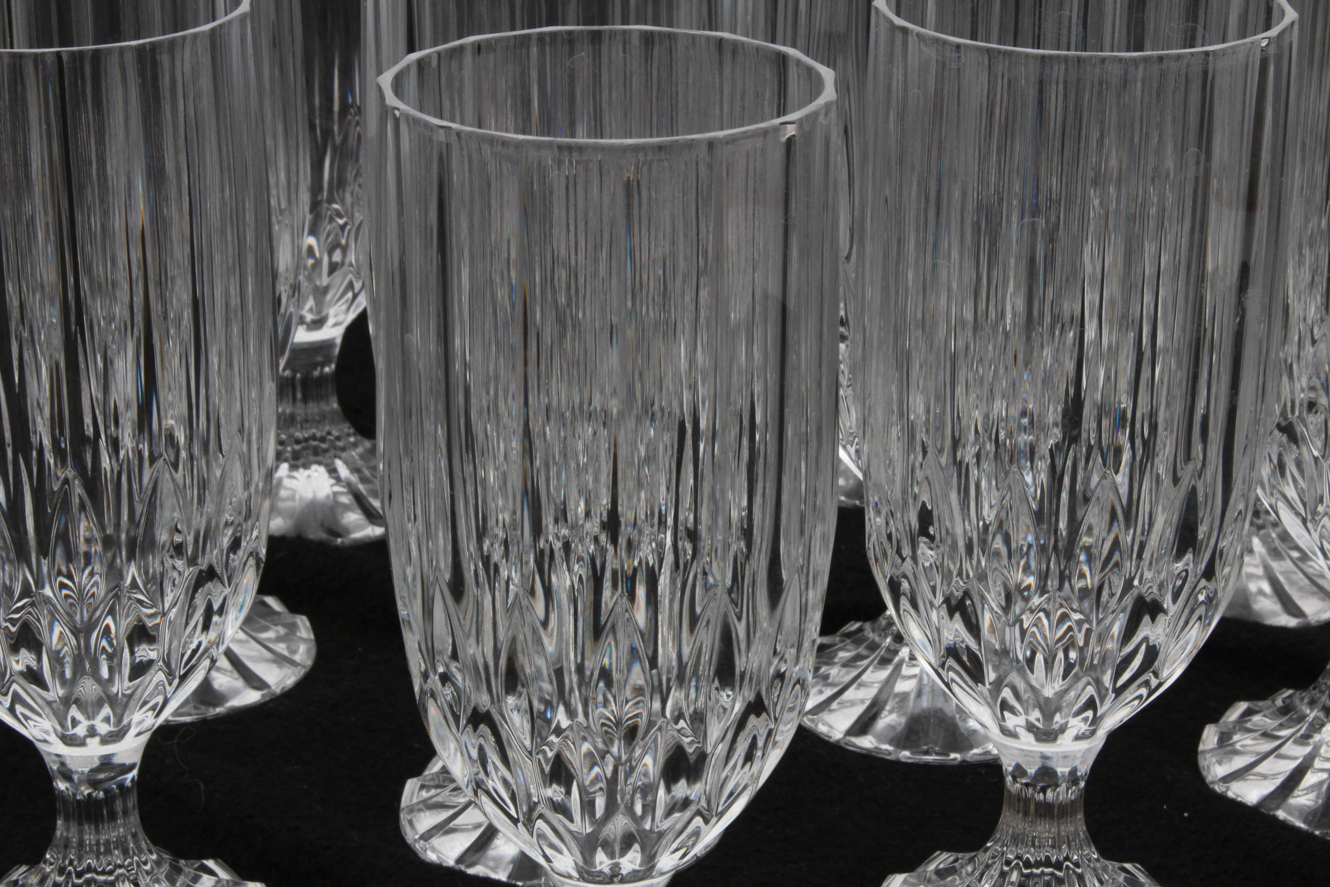 Set of Twelve Crystal Iced Beverage Glasses EBTH