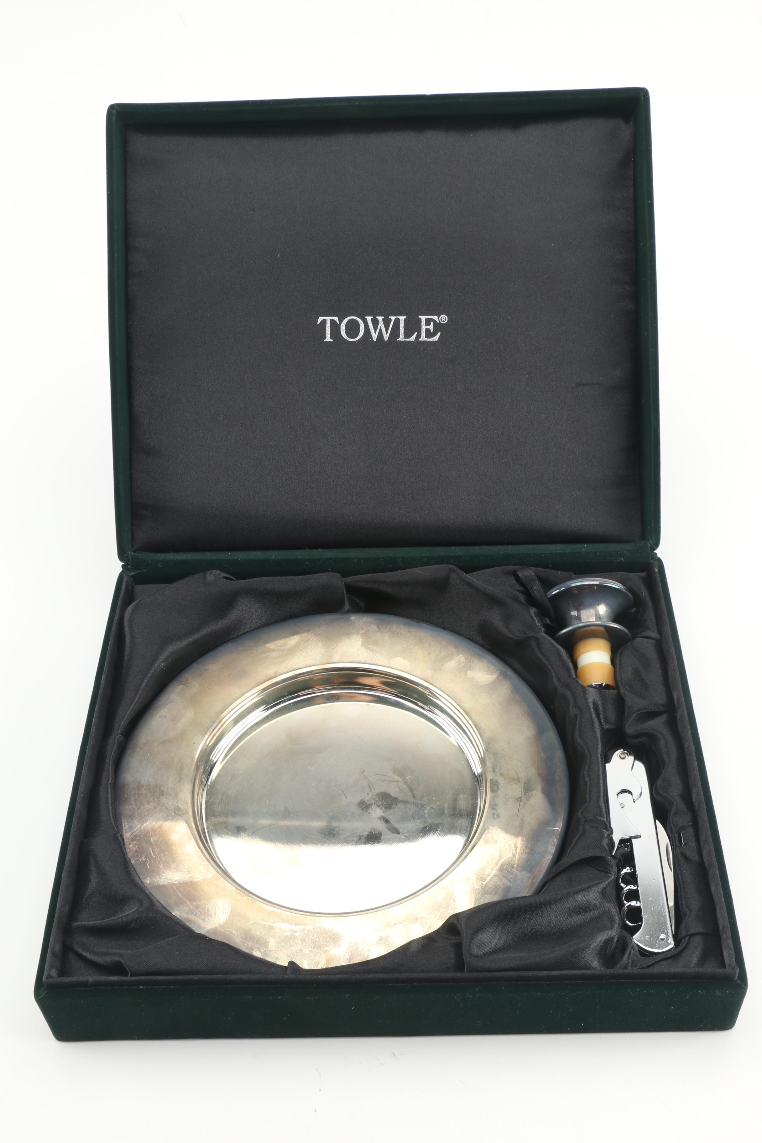 Towle Silver Plate Barware Sets with Breville Electric Wine Chiller EBTH