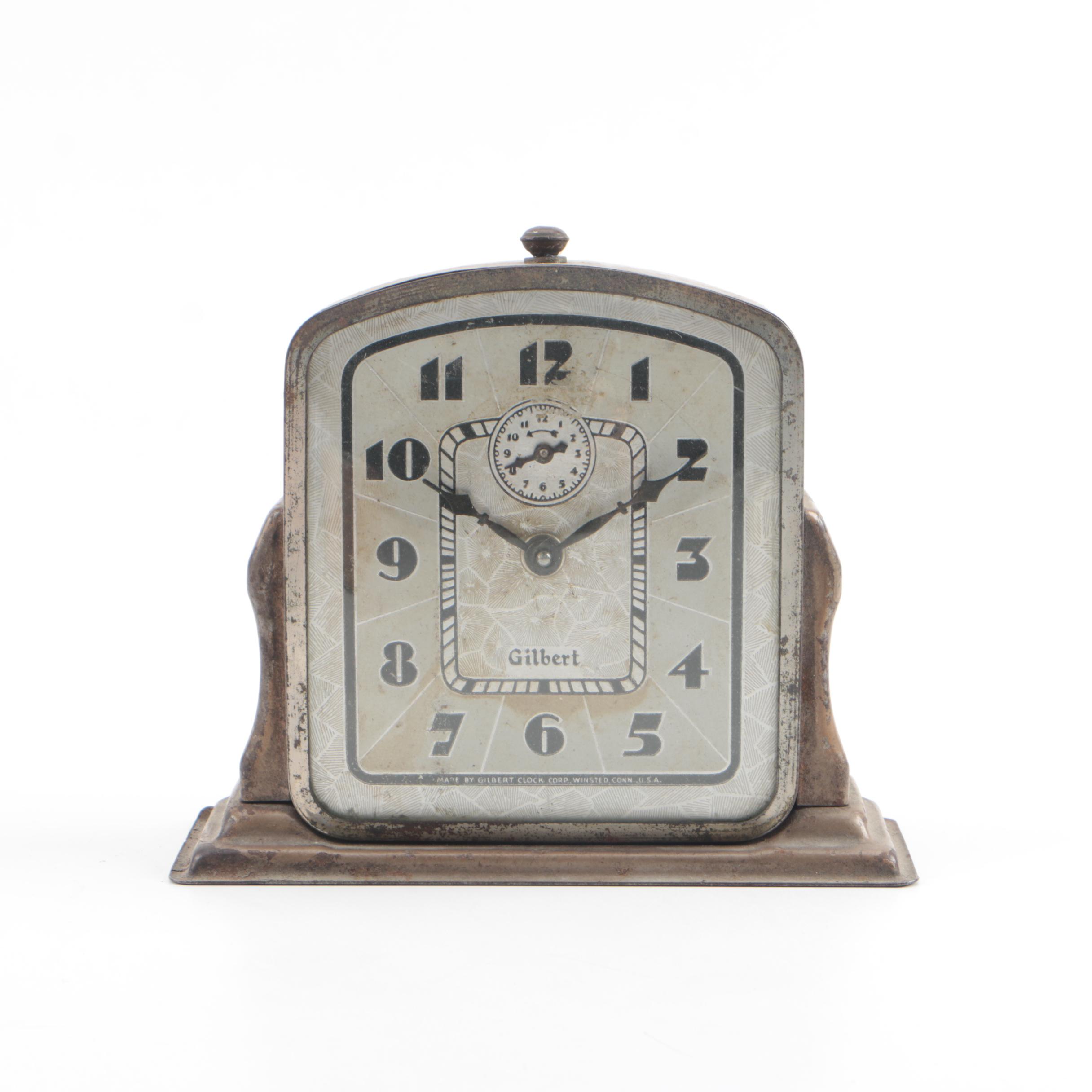Vintage Gilbert Art Deco Style Alarm Clock EBTH