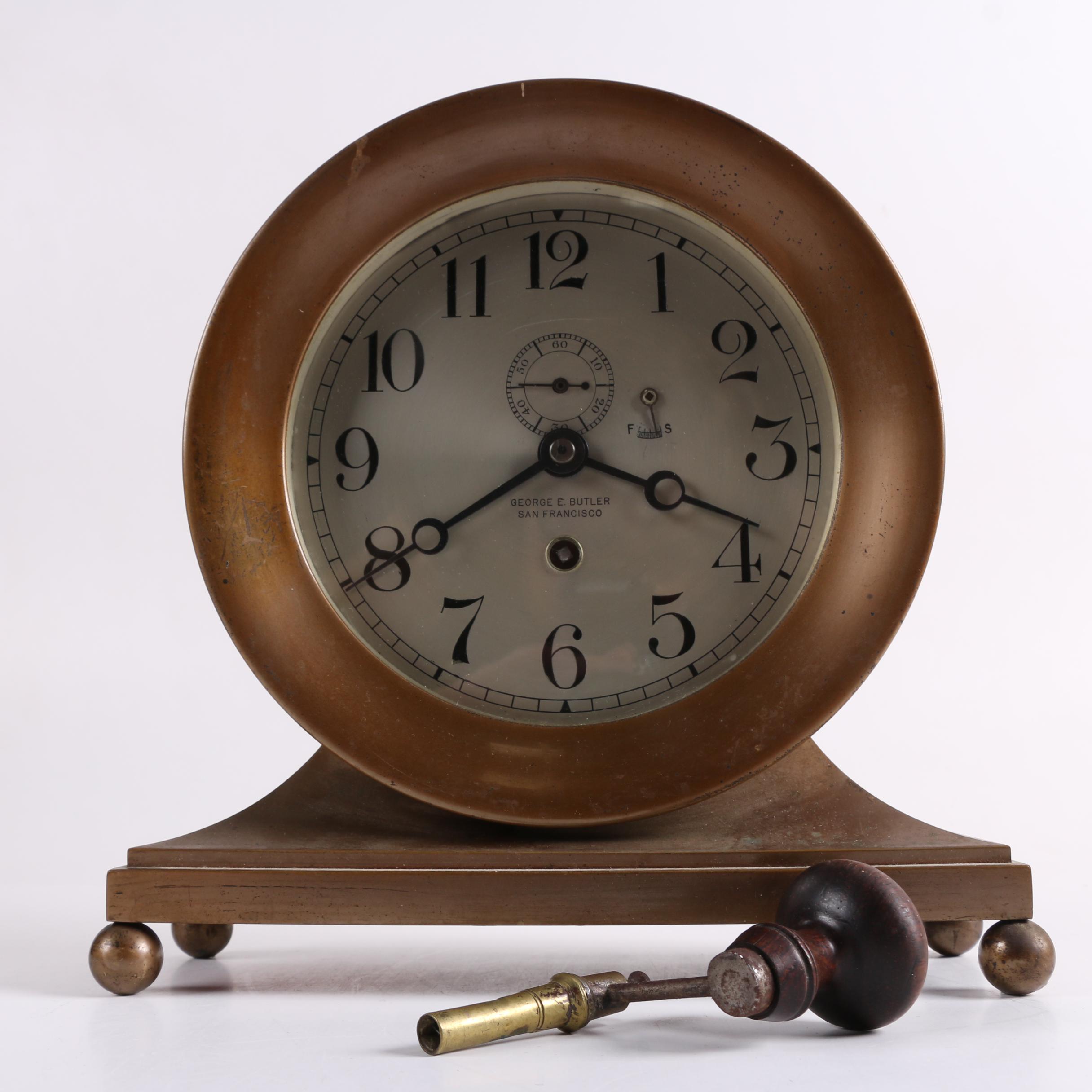 SemiAntique Chelsea Ship's Bell Clock for E. Butler Co. EBTH