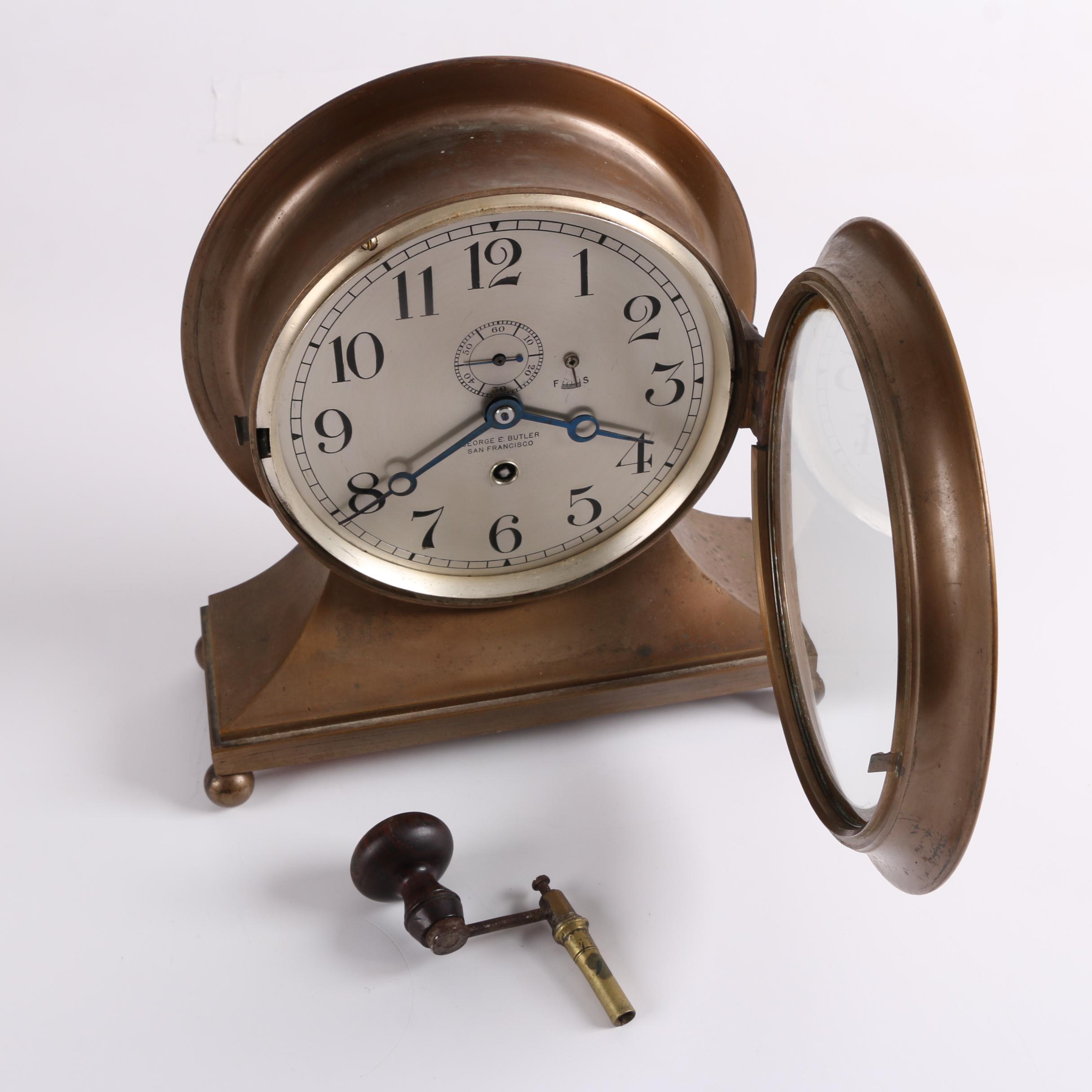 SemiAntique Chelsea Ship's Bell Clock for E. Butler Co. EBTH
