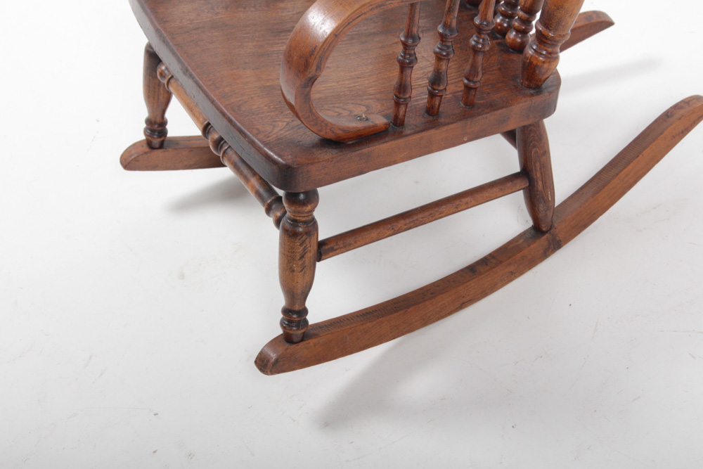 Antique Child's Pressed Back Rocking Chair | EBTH
