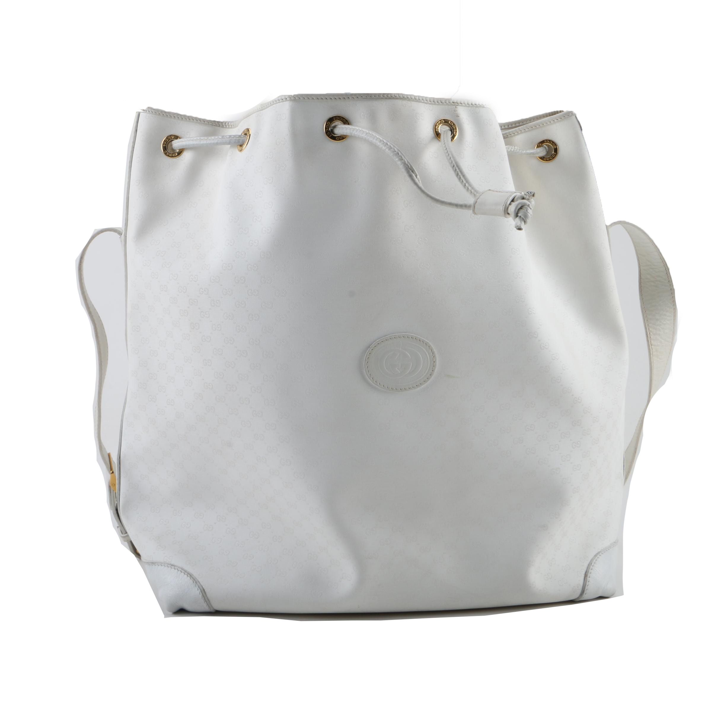 vintage gucci white shoulder bag