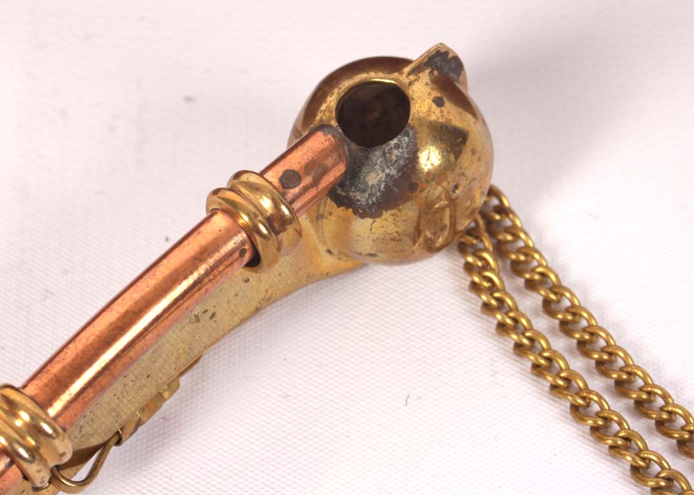 Vintage Brass Naval Boatswain Whistle EBTH