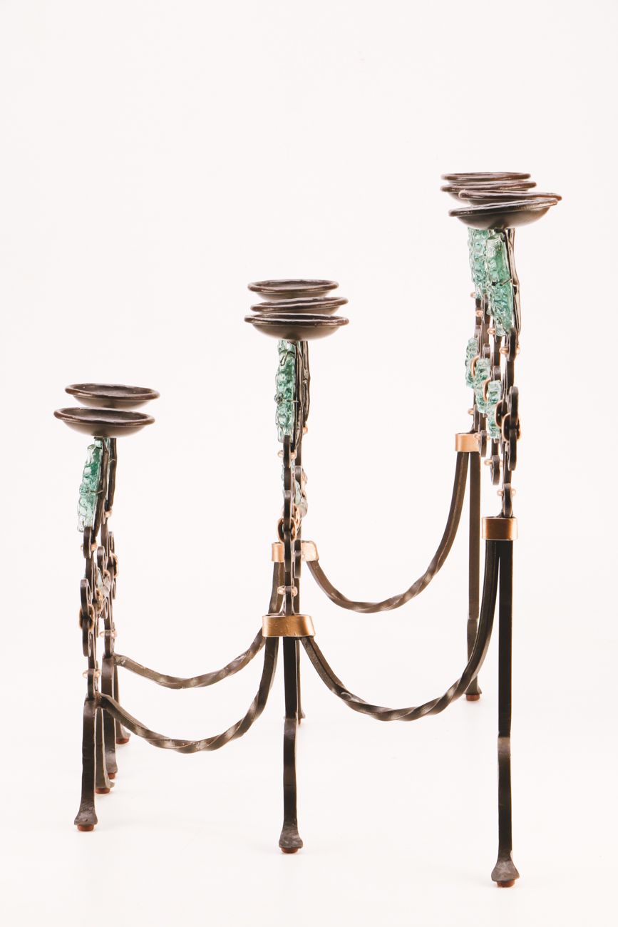 Wrought Iron Fireplace Candelabra EBTH