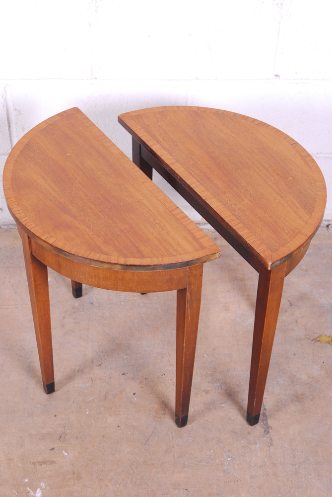 Half Circle Side Table Pair EBTH