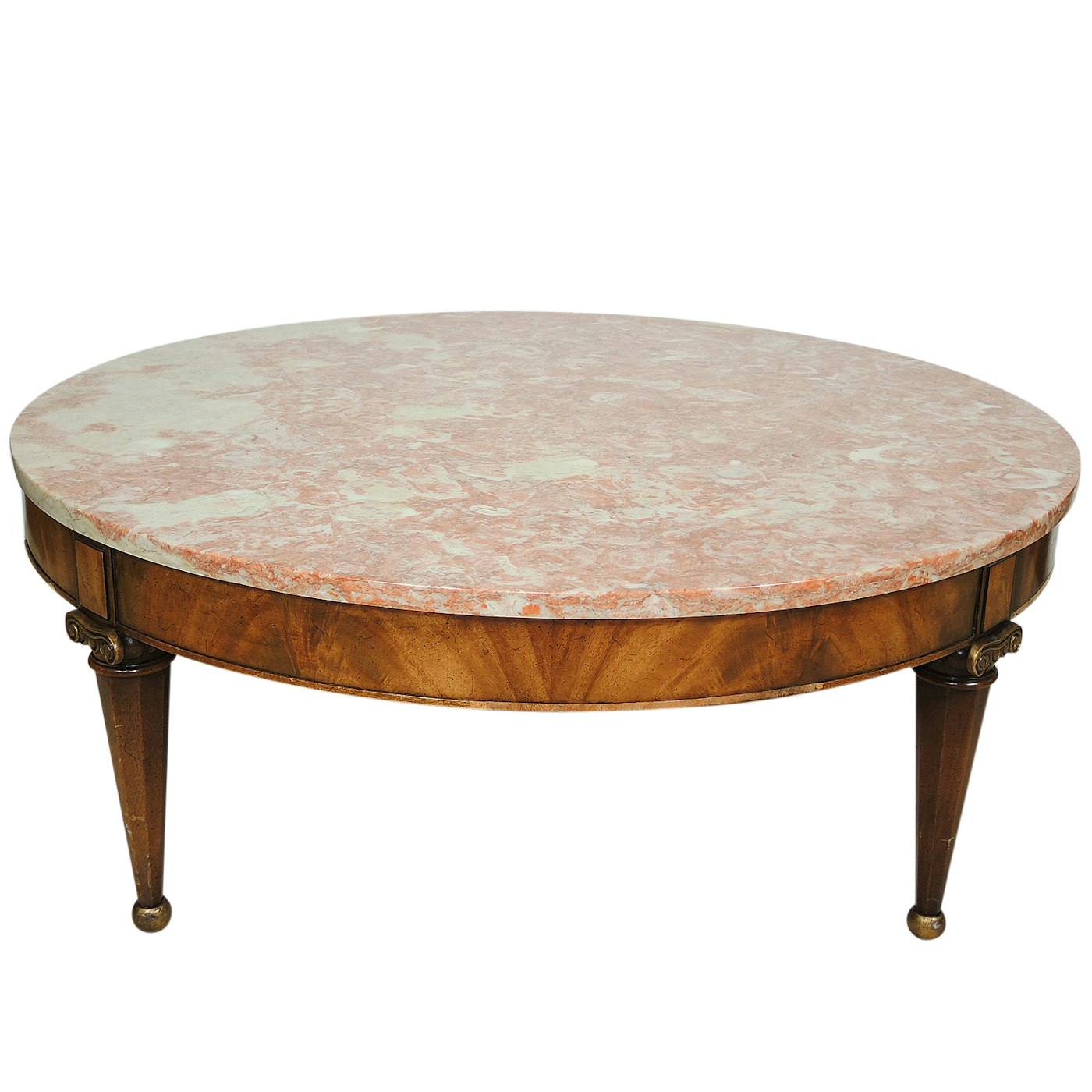 Vintage Round Marble Top Coffee Table | EBTH
