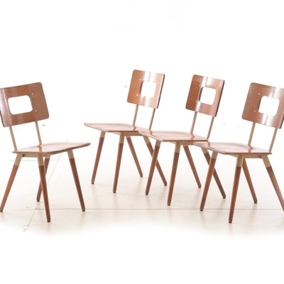 Collection of Four Mid Century Modern Chairs by Hill Rom Collection of Four Mid Century Modern Chairs by Hill Rom
