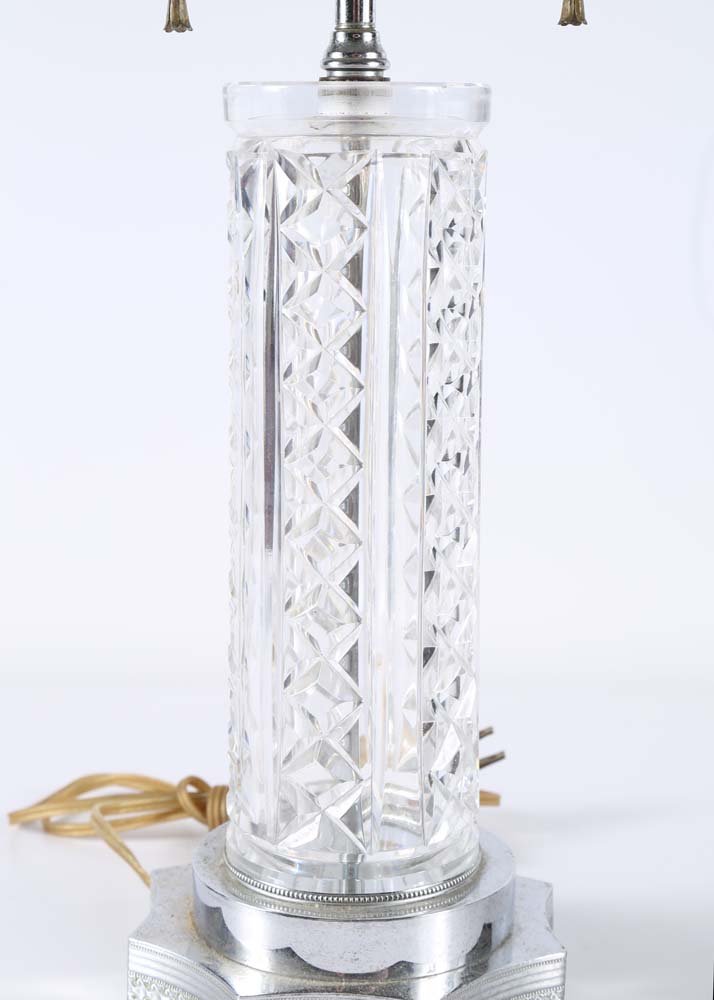 Pair of Vintage Crystal Table Lamps EBTH