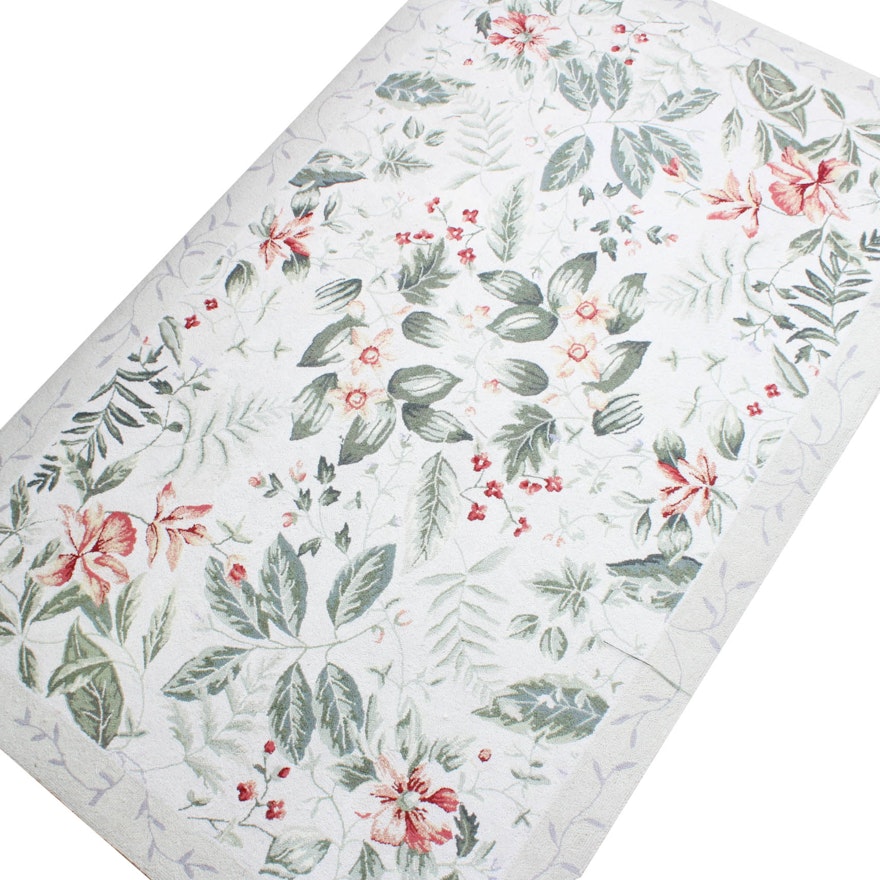 Hooked Wool Area Rug By Transatlantic Design Company Ebth Hooked Wool Area Rug By Transatlantic