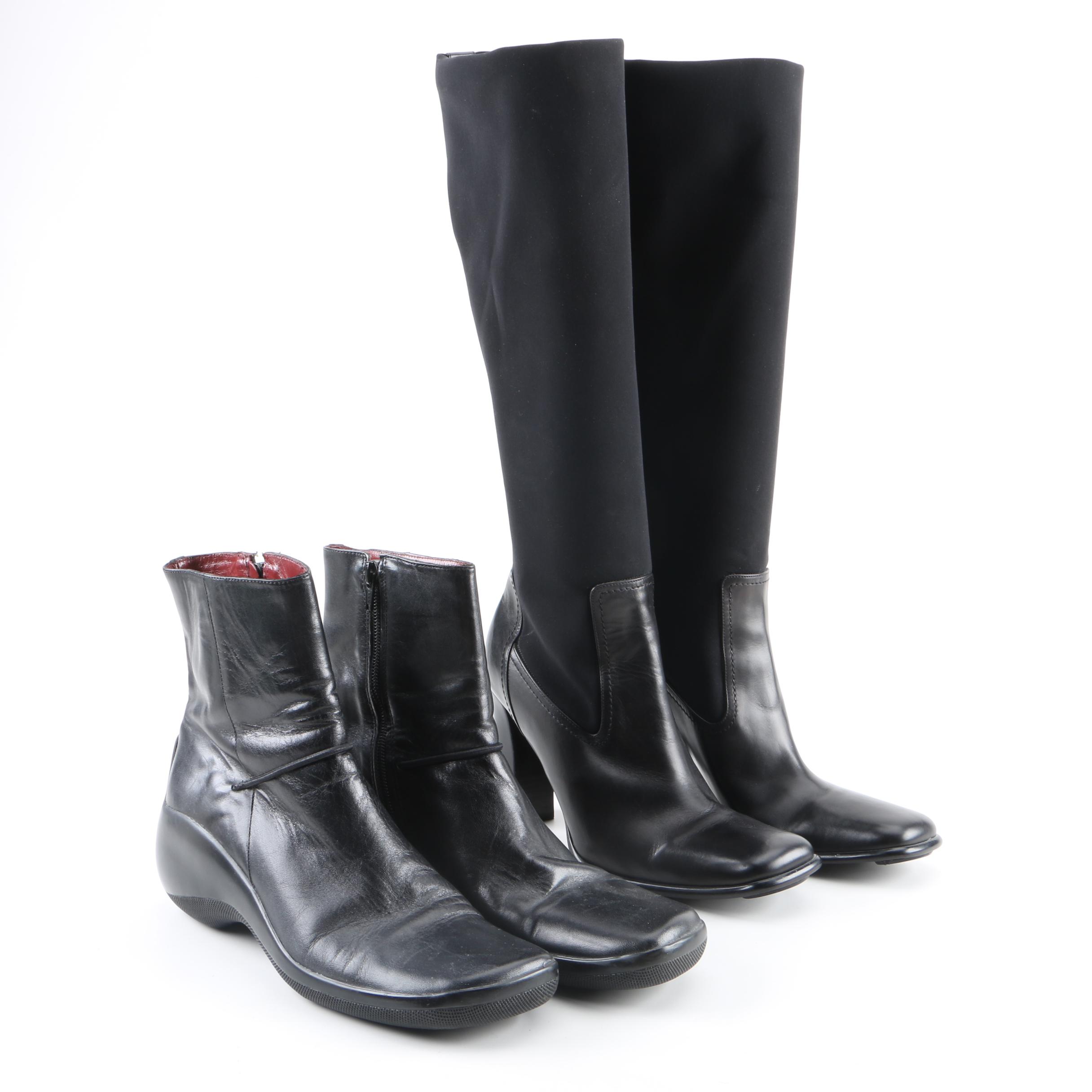 tall black ankle boots