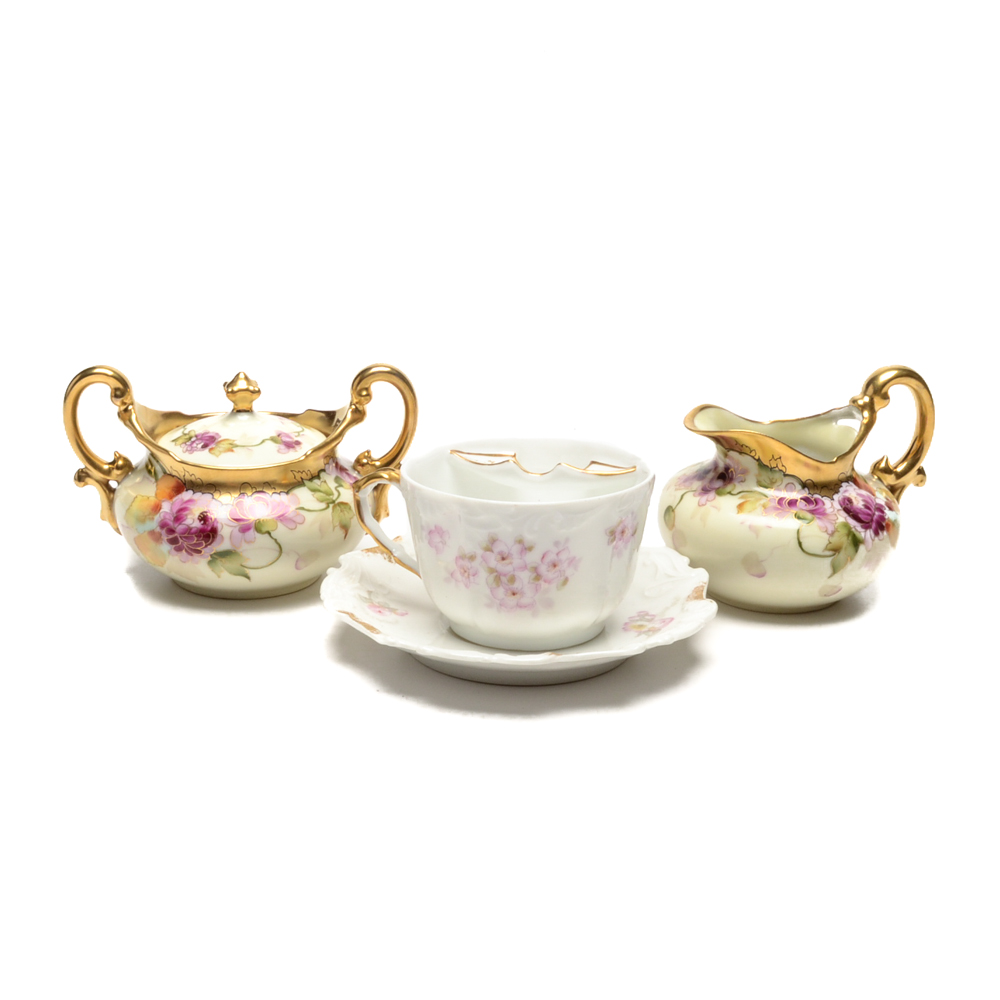 Vintage Limoges Porcelain Tea Set EBTH