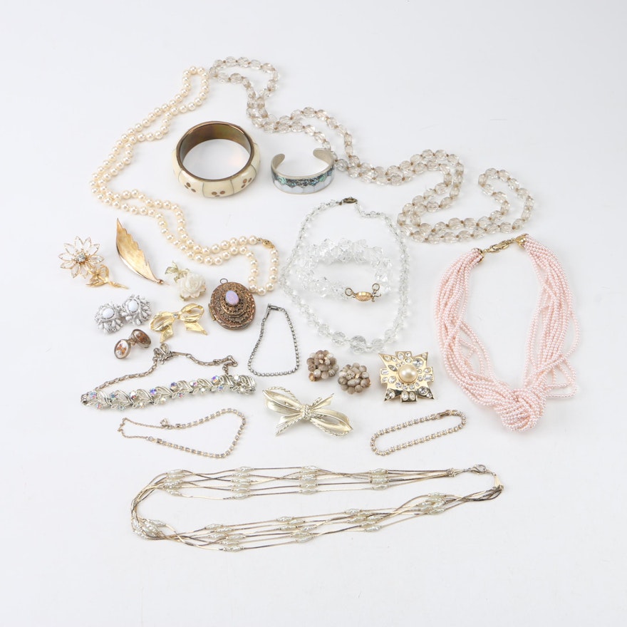 Jewelry Assortment Including Imitation Opal, Imitation Pearl and Trifari