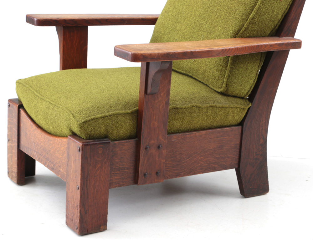 Signed Limbert Arts and Crafts Oak Lounge Chair EBTH