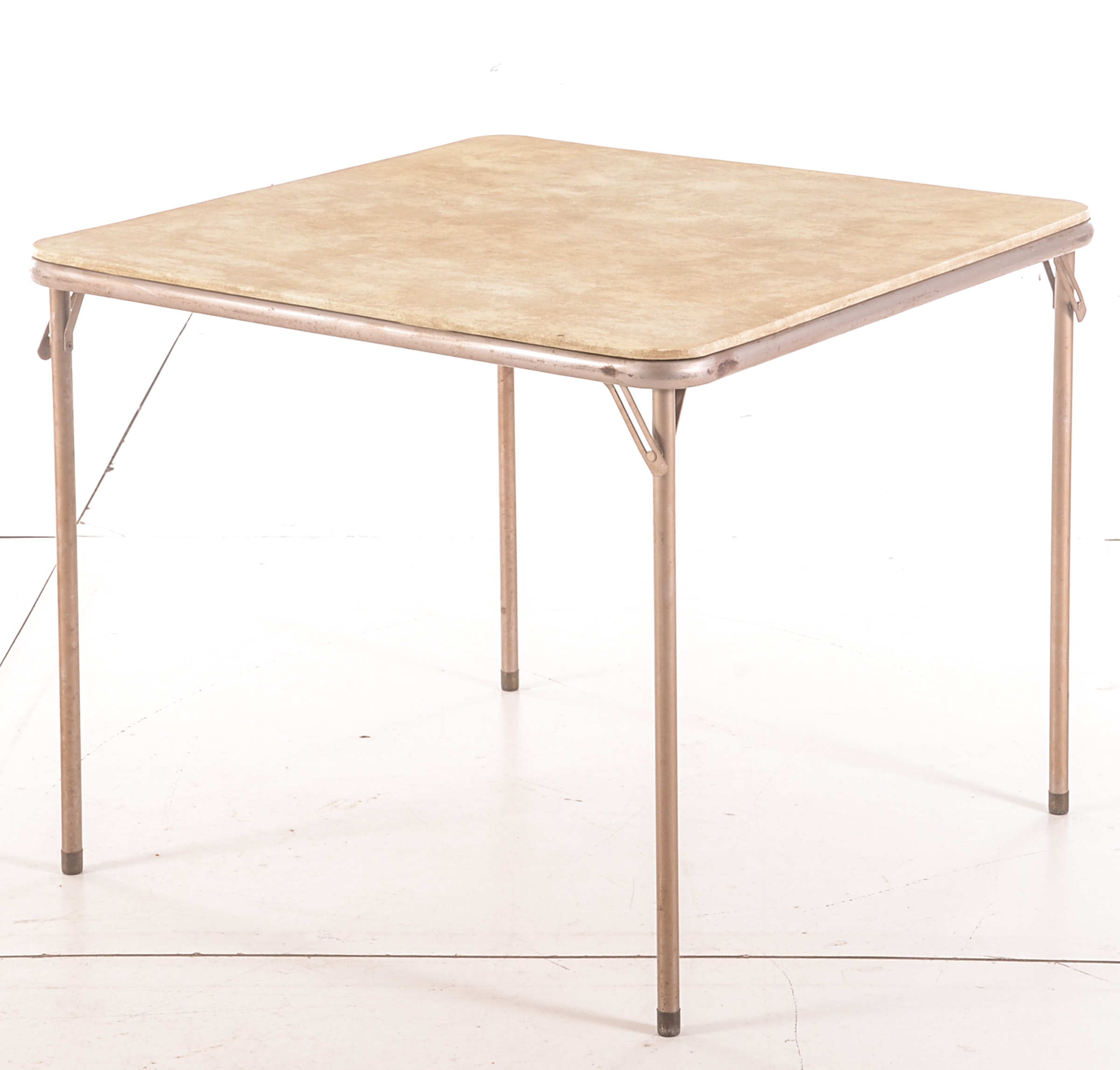 Samsonite Metal Card Table and Four Folding Chairs EBTH