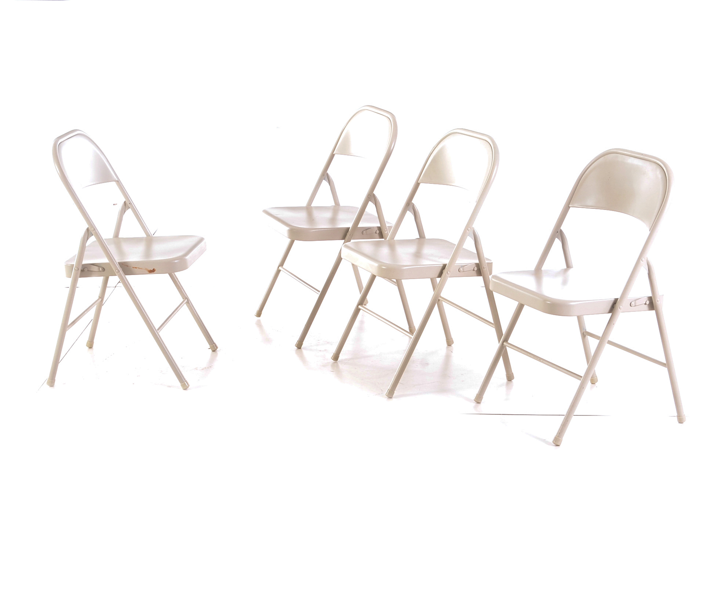 Samsonite Metal Card Table and Four Folding Chairs EBTH