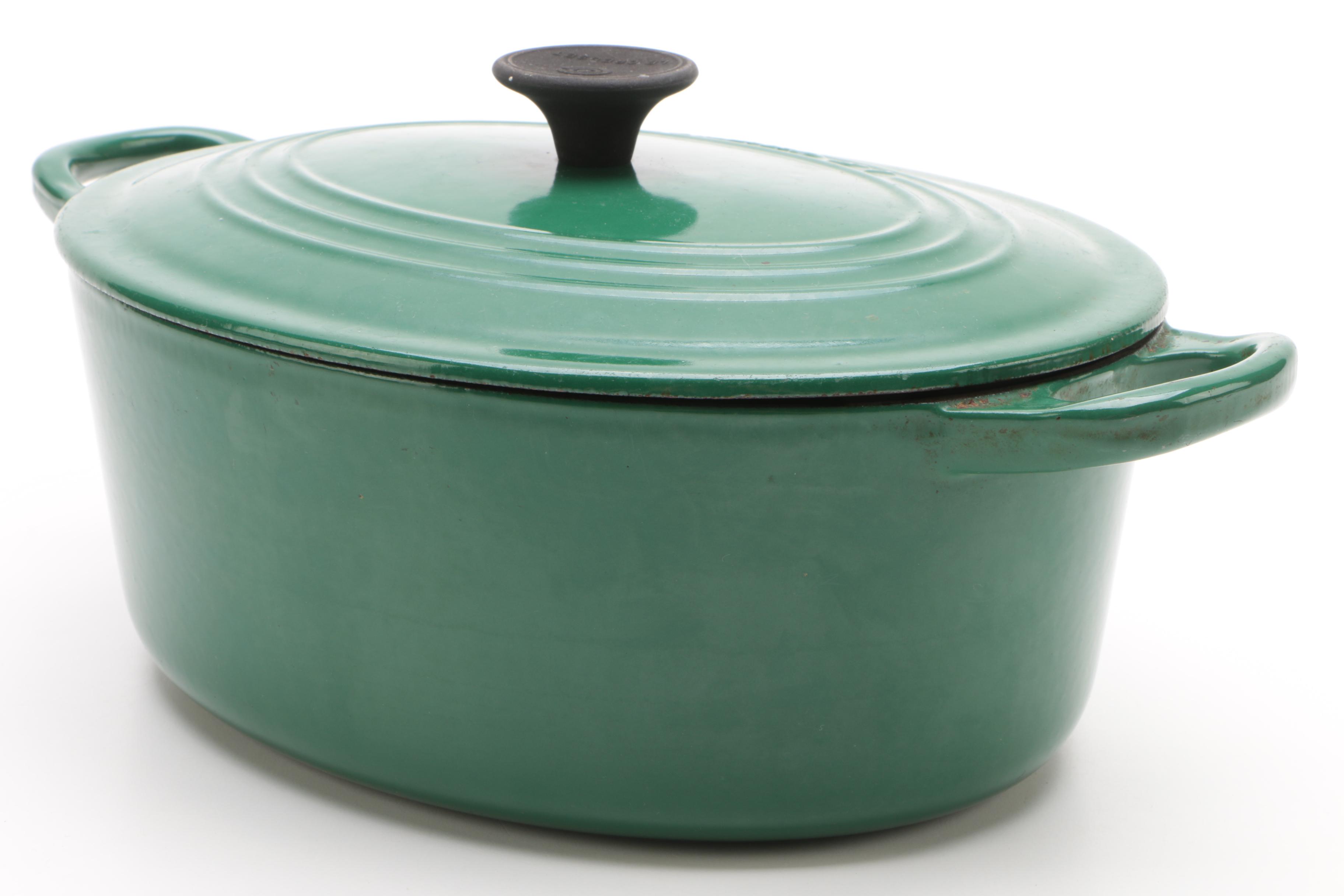 Le Creuset Green Enamel Cast Iron Dutch Oven | EBTH